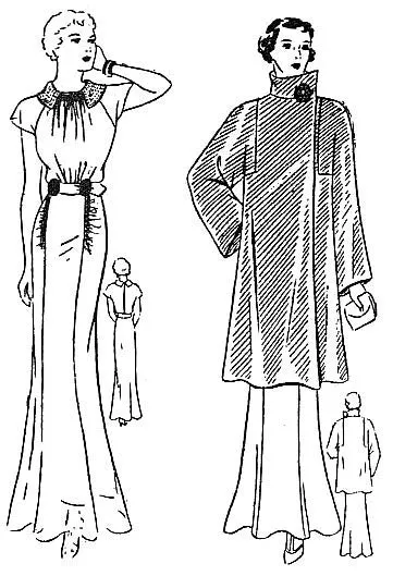 1936 Evening Gown & Wrap, E30-1965