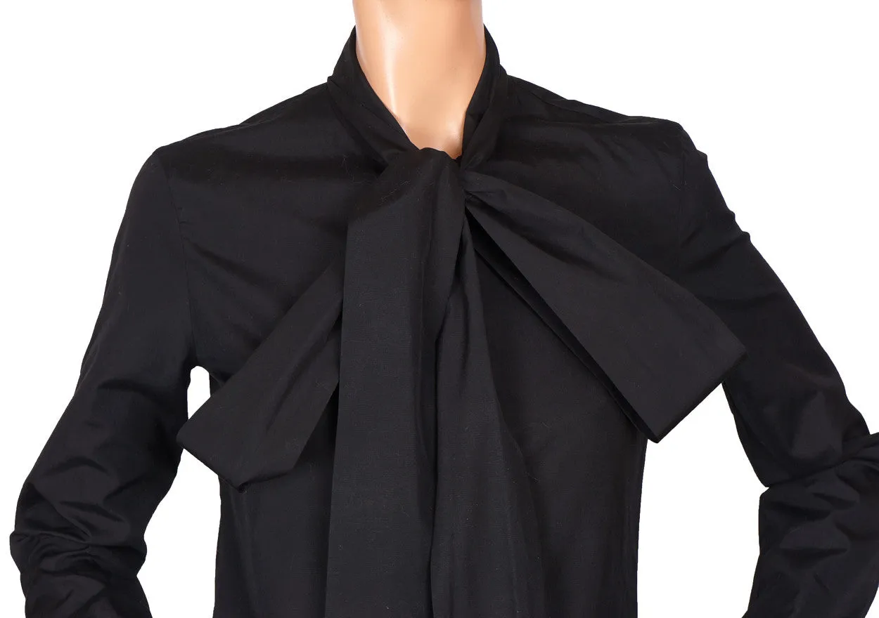 1990s Black Cotton Blouse S  Jean Paul Gaultier Femme