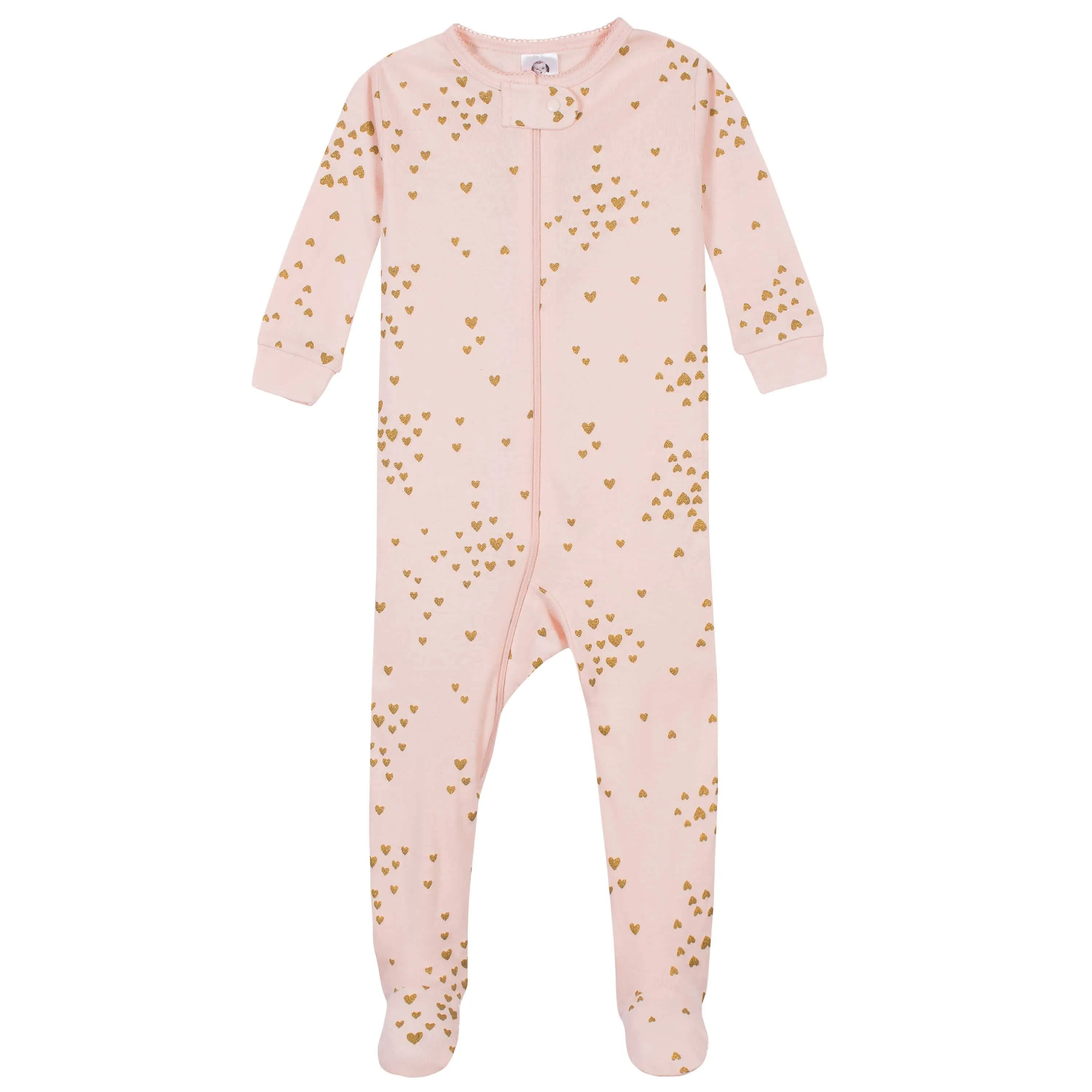 2-Pack Baby & Toddler Girls Love Snug Fit Footed Cotton Pajamas