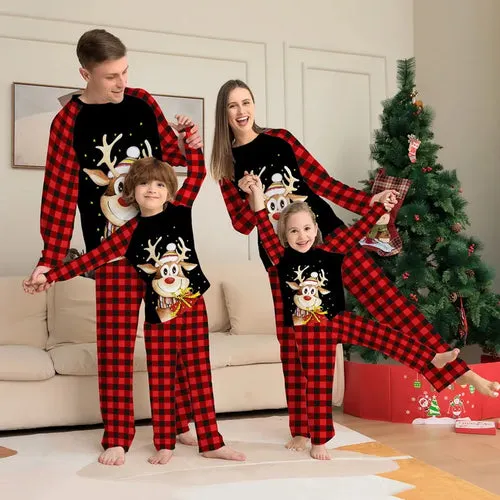 2022 Christmas Print Pajamas Set Family Look Pajamas Comfortable Two