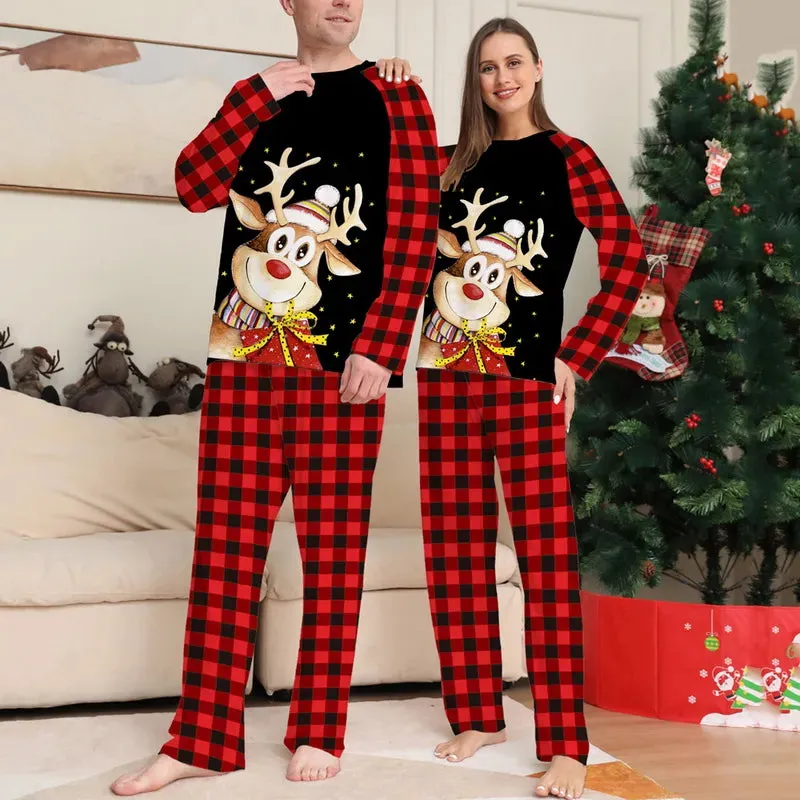 2022 Christmas Print Pajamas Set Family Look Pajamas Comfortable Two