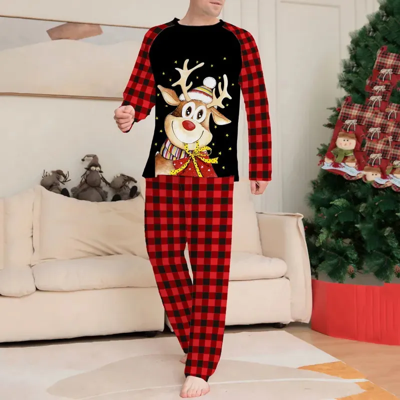 2022 Christmas Print Pajamas Set Family Look Pajamas Comfortable Two