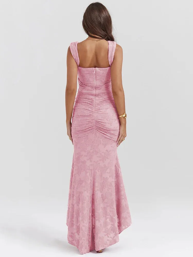 2024 Sexy Off-shoulder Sleeveless Bodycon Club Party Maxi Dress