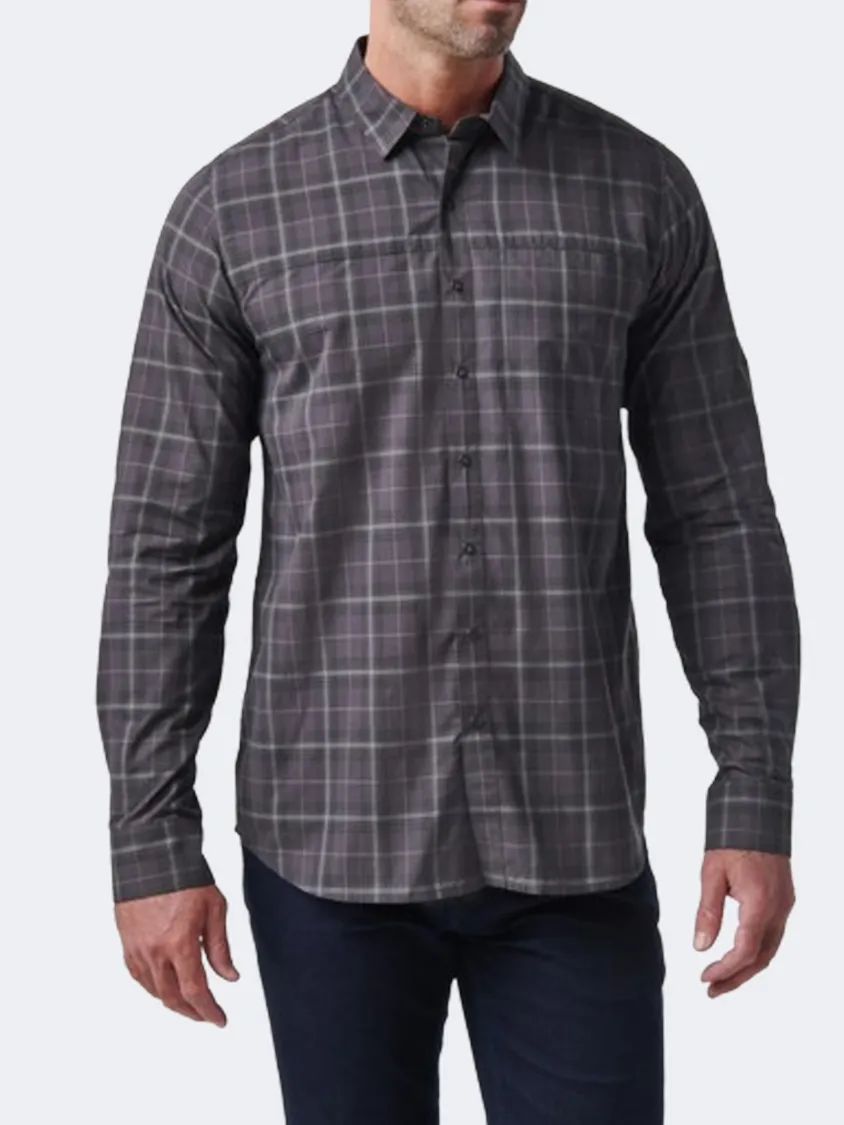 5-11 Igor Men Tactical Shirt Black Plaid