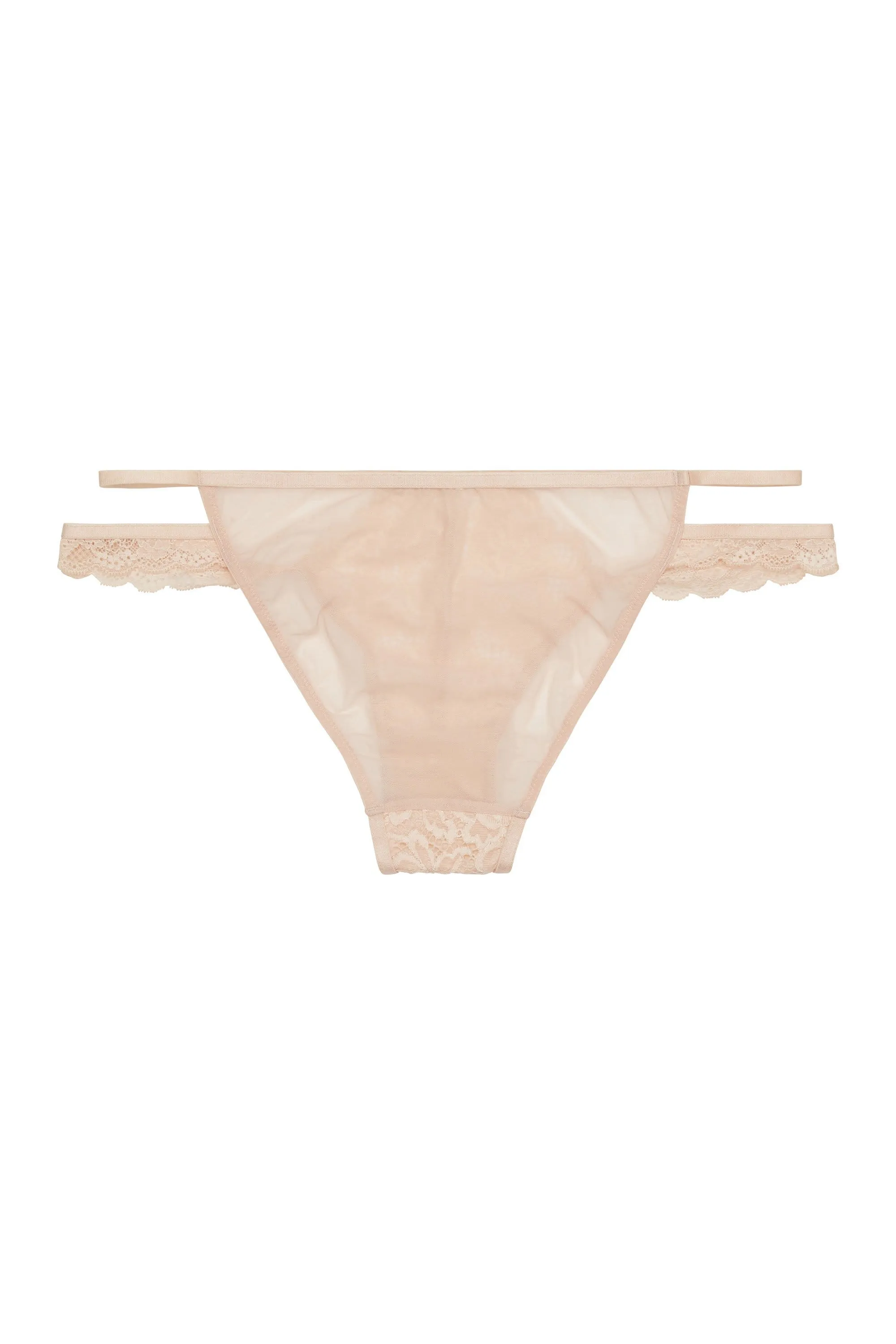 Abi Peach lace cut out brief