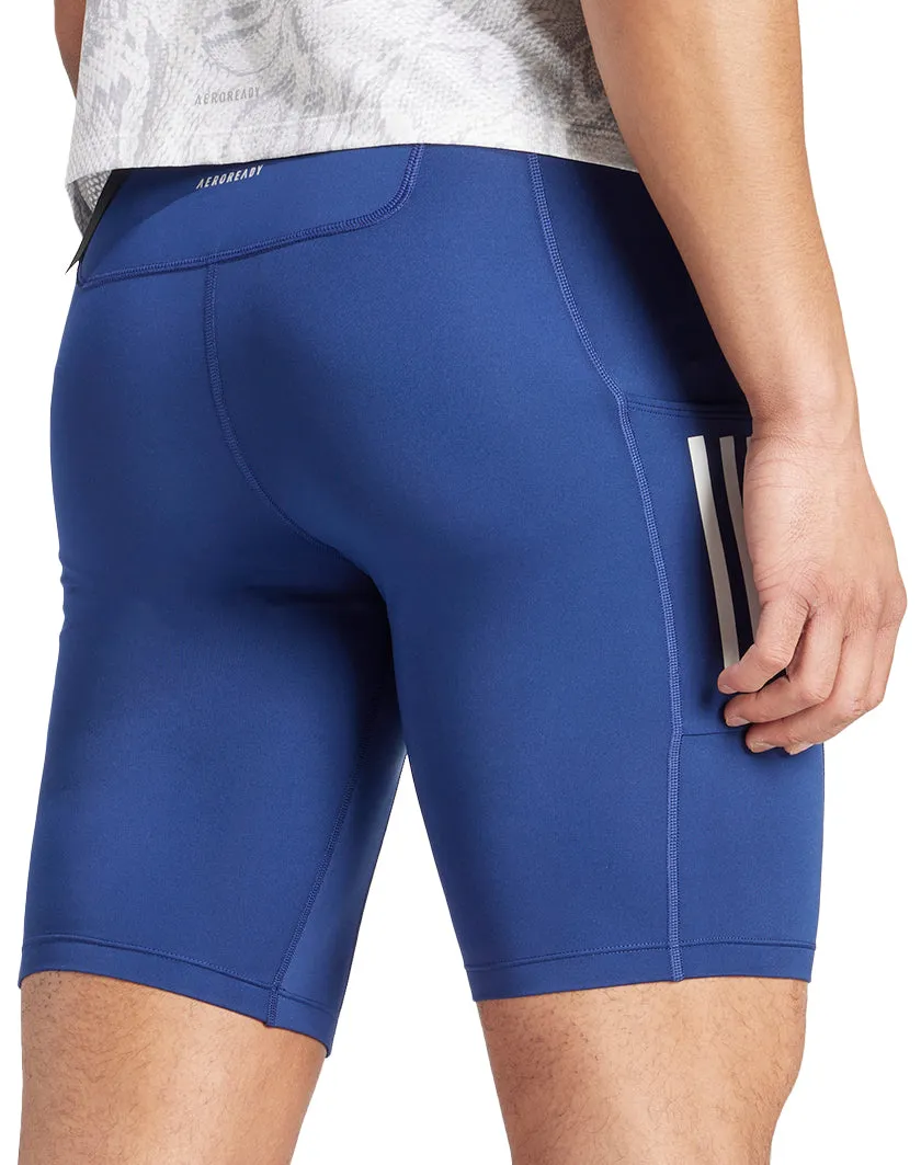 adidas Own The Run Mens Short Running Tights - Blue