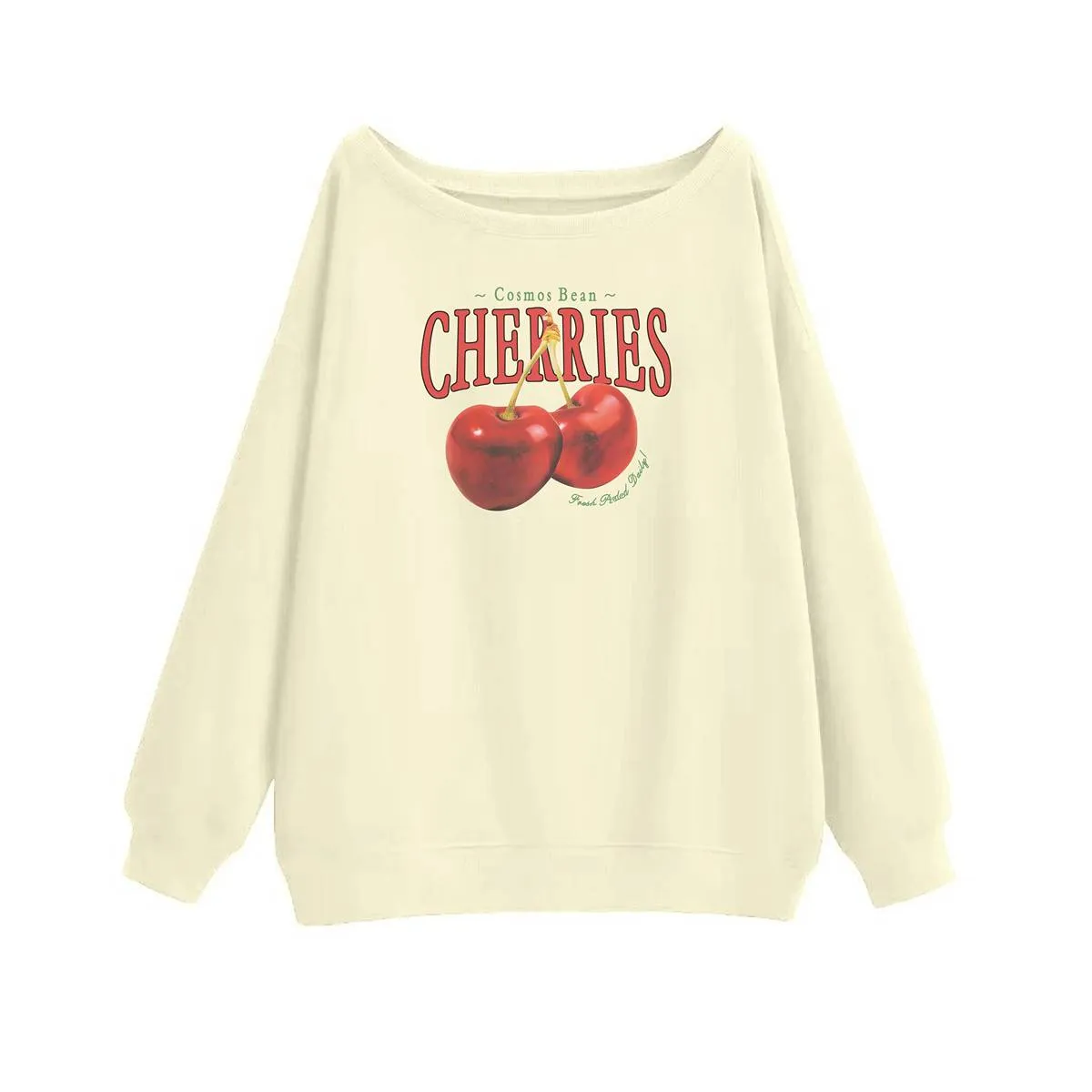 AG Women's American Cherry Retro Print Off The Shoulder