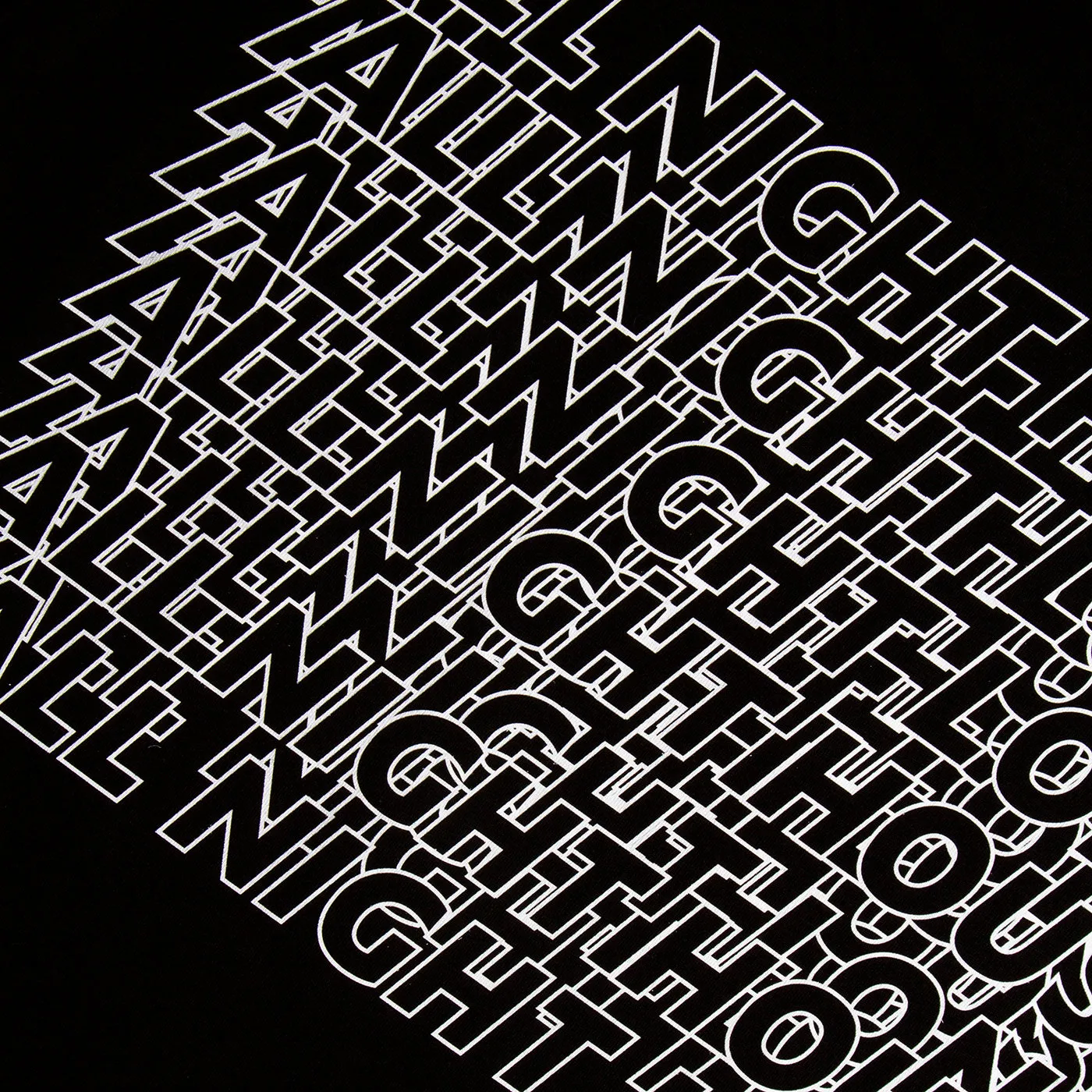 All Night House Back Print - Tshirt - Black