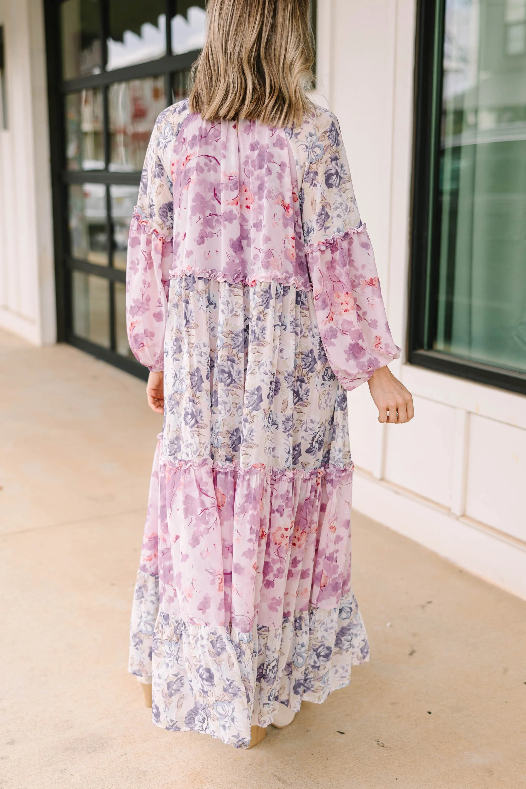 All That You Love Mauve Pink Floral Maxi Dress