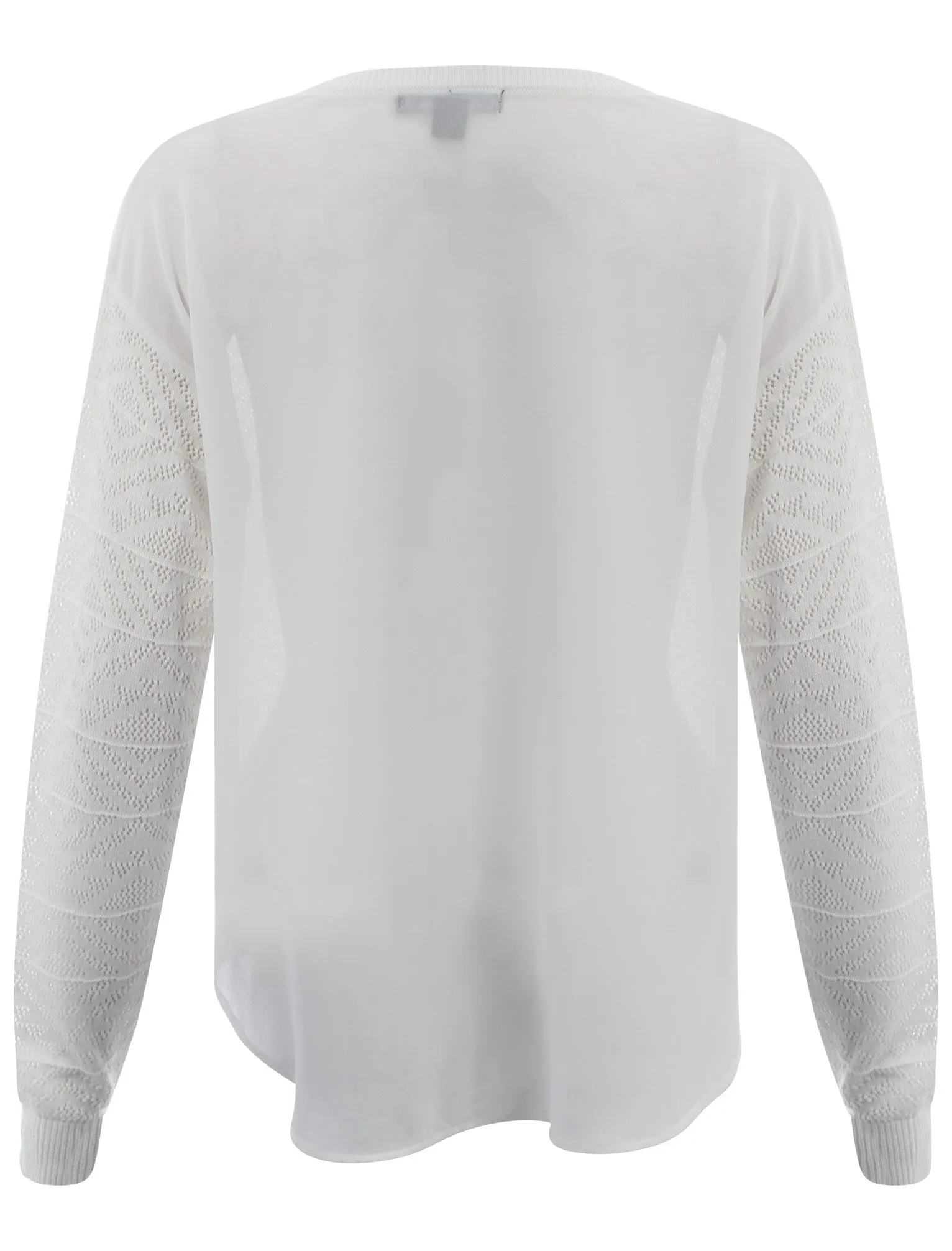 Amara Reya Cleo white sheer back jumper