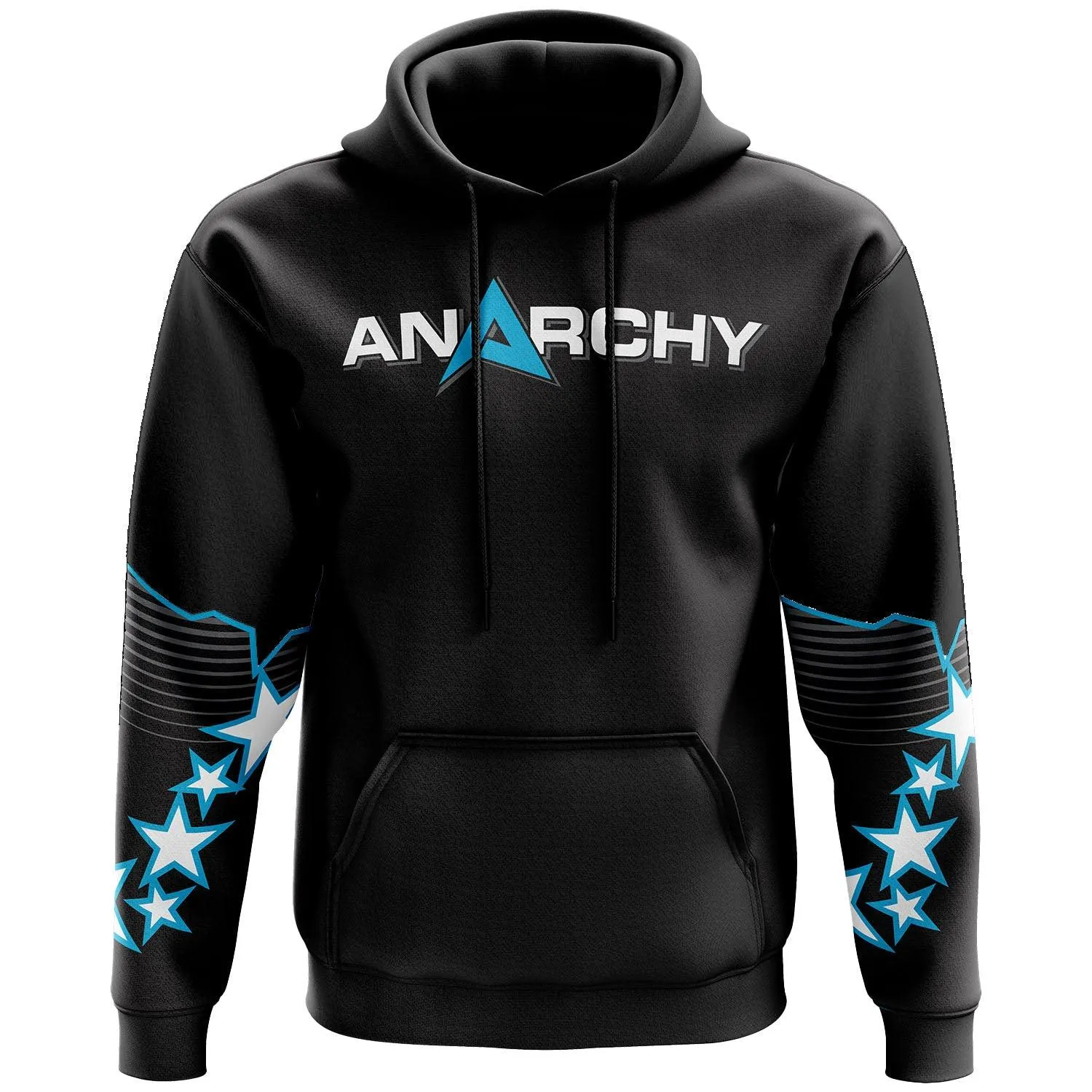 Anarchy Fleece Hoodie - Black Stars