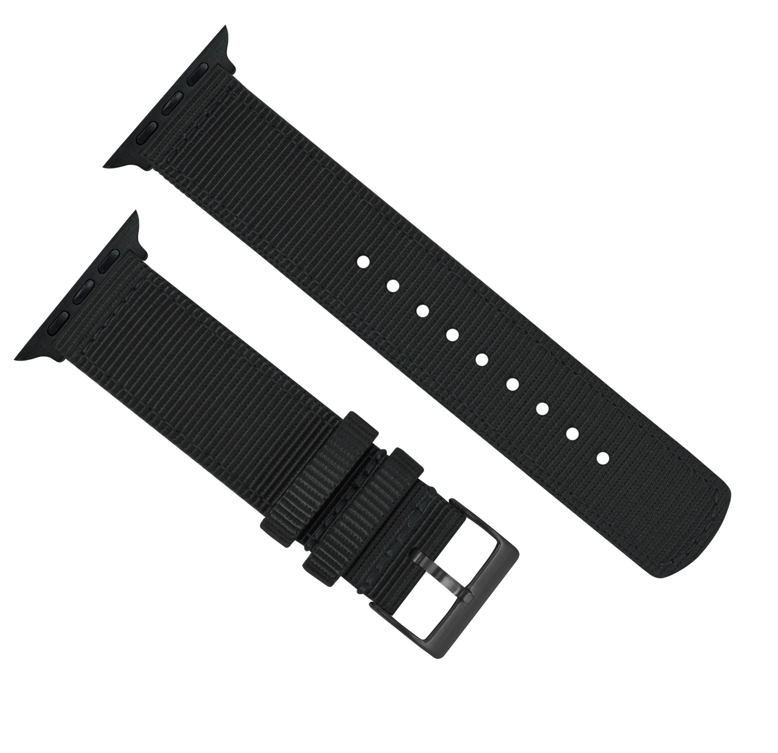 Apple Watch Two Piece NATO® Style Black Watch Band