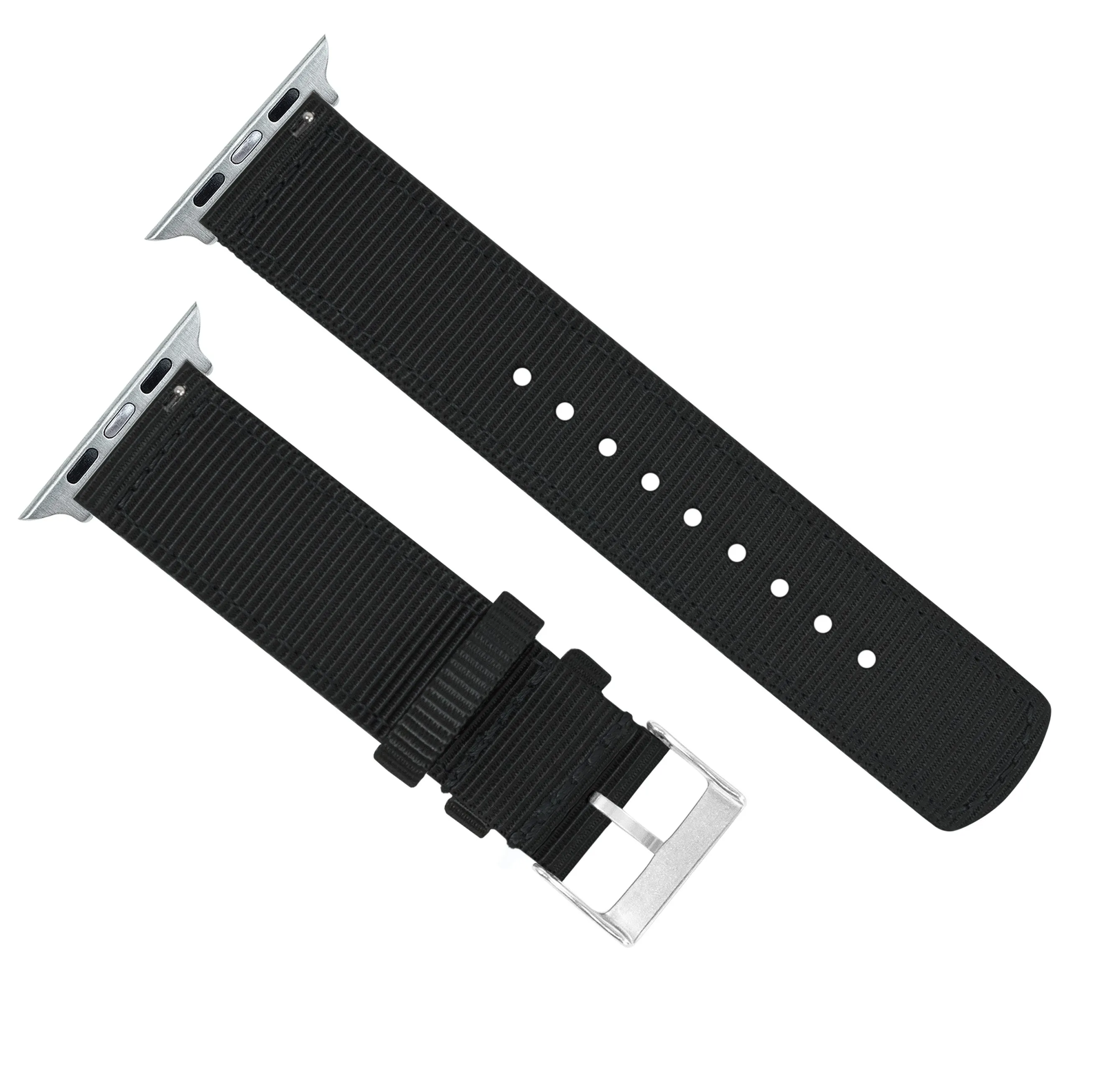 Apple Watch Two Piece NATO® Style Black Watch Band