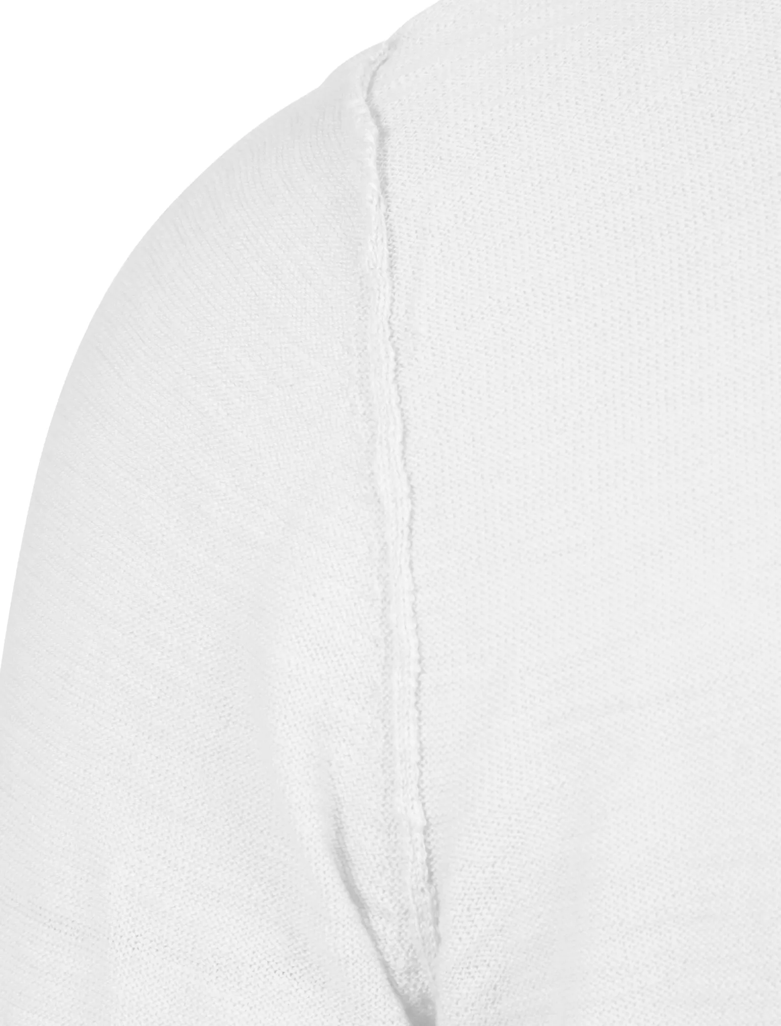 Ashcroft Y Neck Mock T-Shirt Insert Jumper In Optic White - Dissident