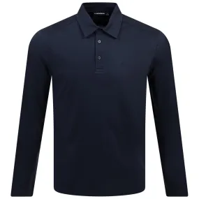 Asher Regular Fit LS Cotton Polo JL Navy - SS24