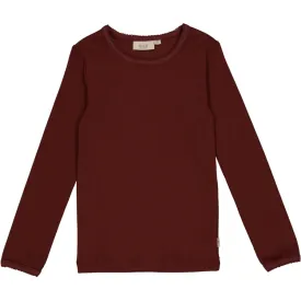 Basic Girl T-Shirt LS - maroon