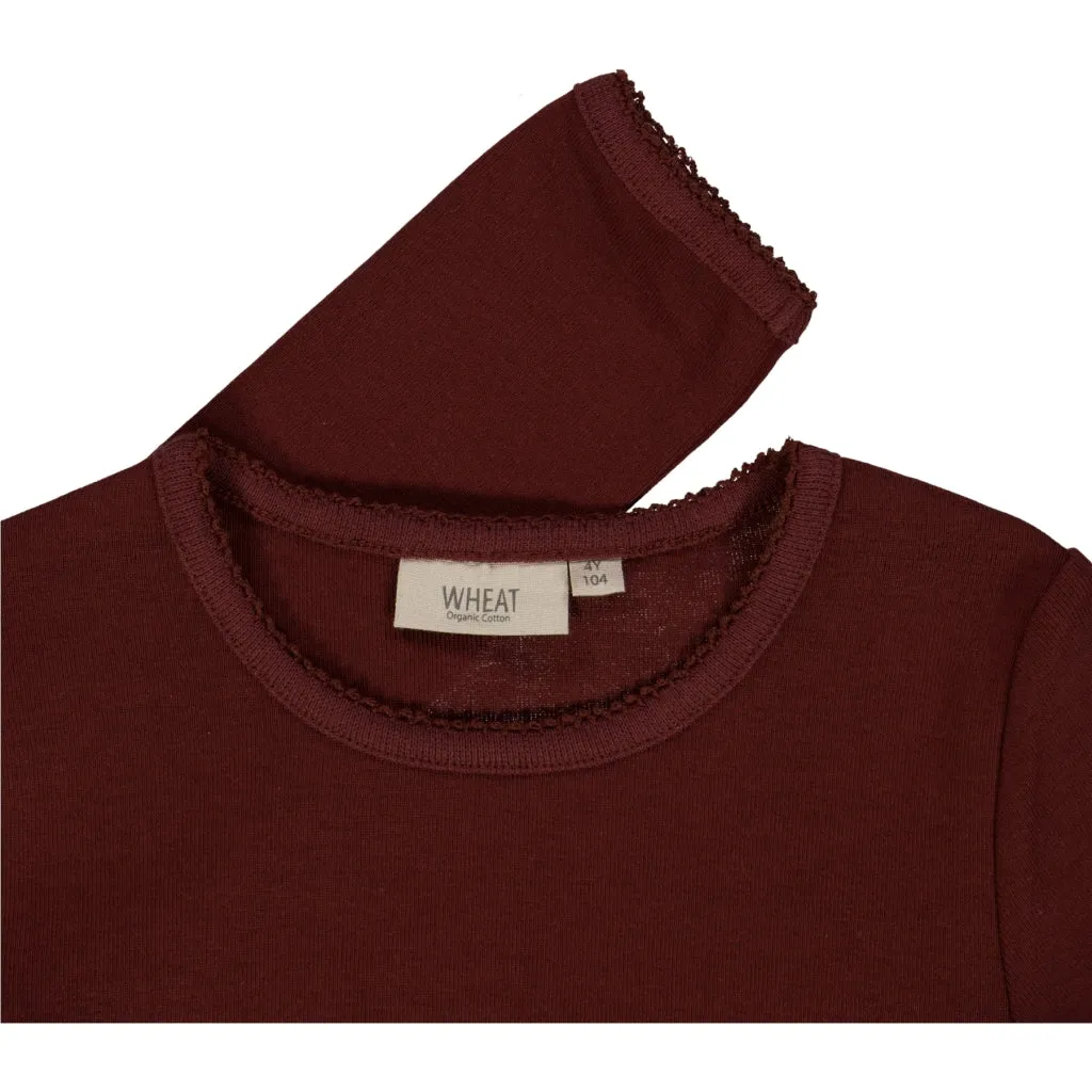 Basic Girl T-Shirt LS - maroon