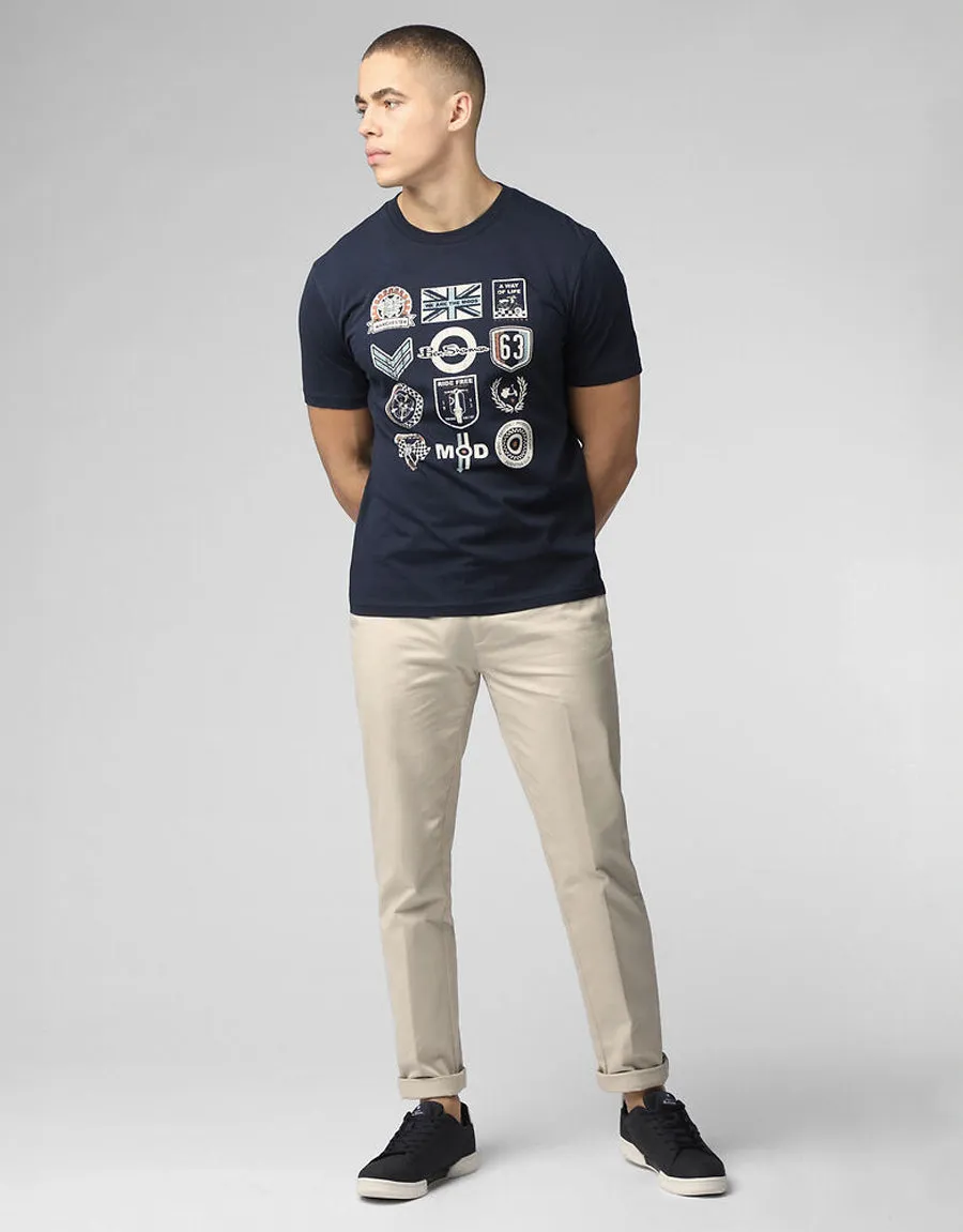 Ben Sherman Scooter Clubs Dark Navy T-Shirt