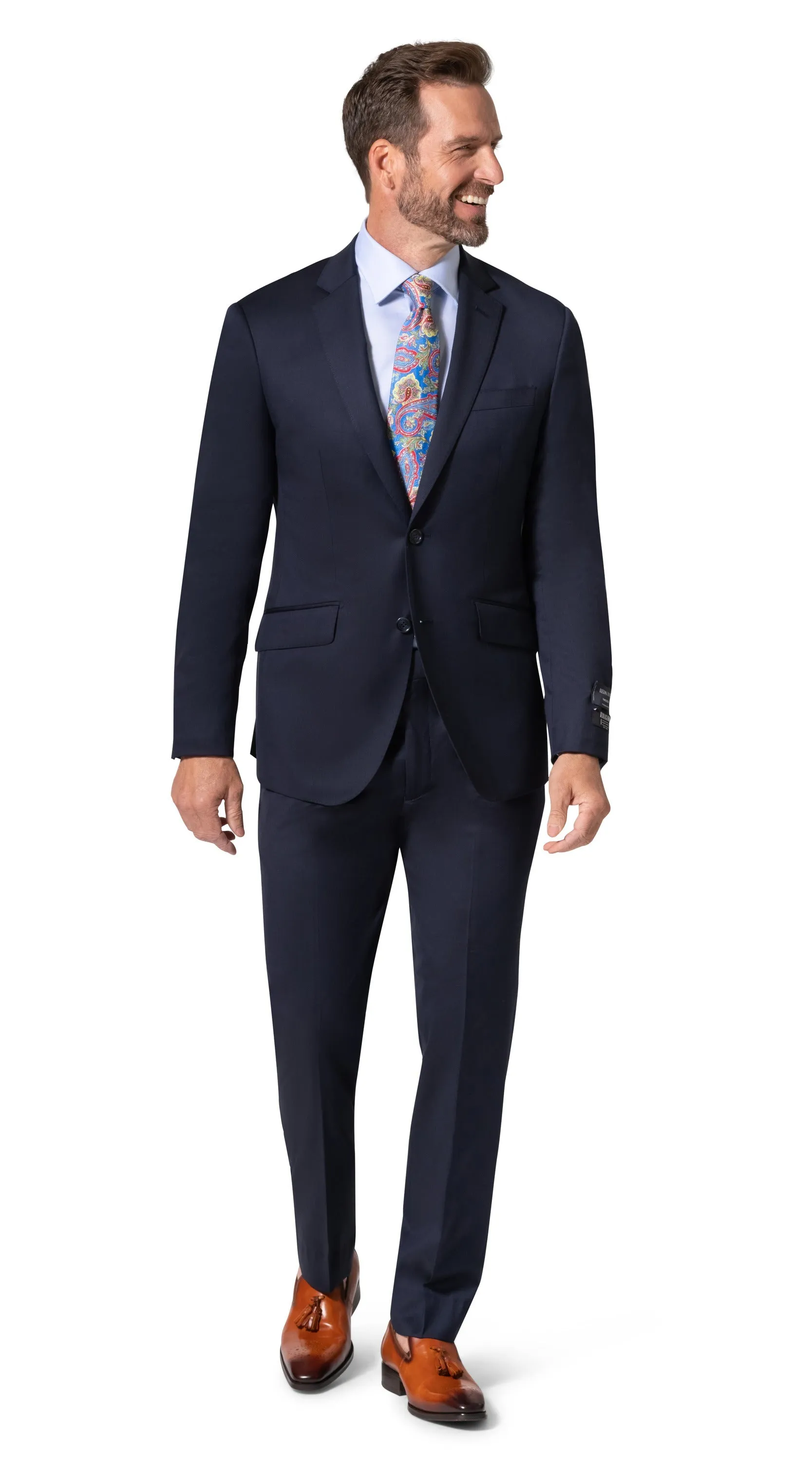 Berragamo - Reda | Slim Fit 2-Piece Solid Suit - Navy