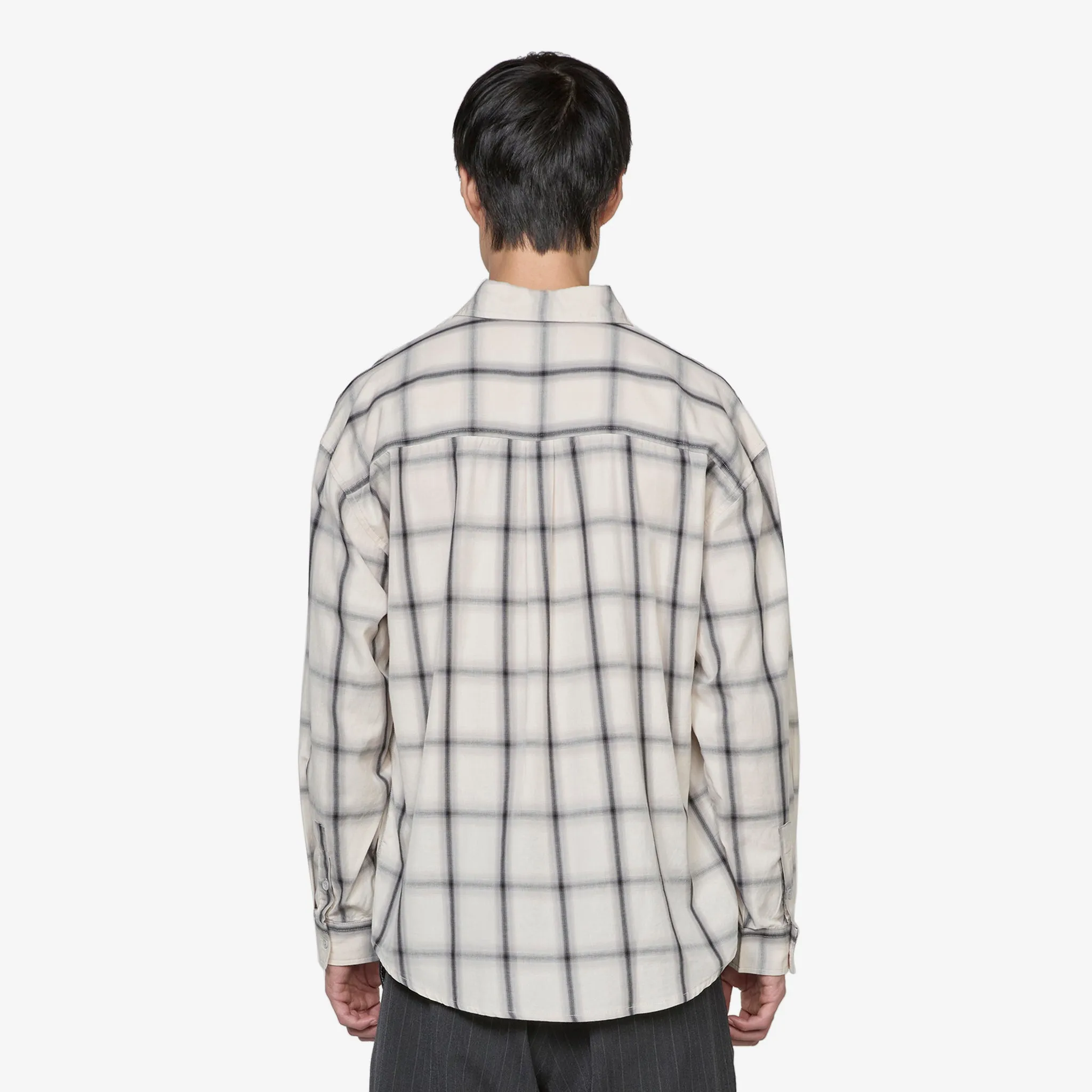 Big Longsleeve Shirt Bone Plaid