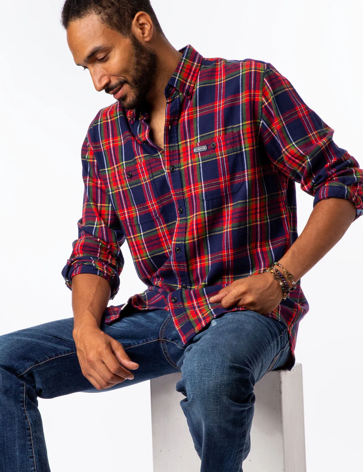 BIG PLAID TWILL SHIRT