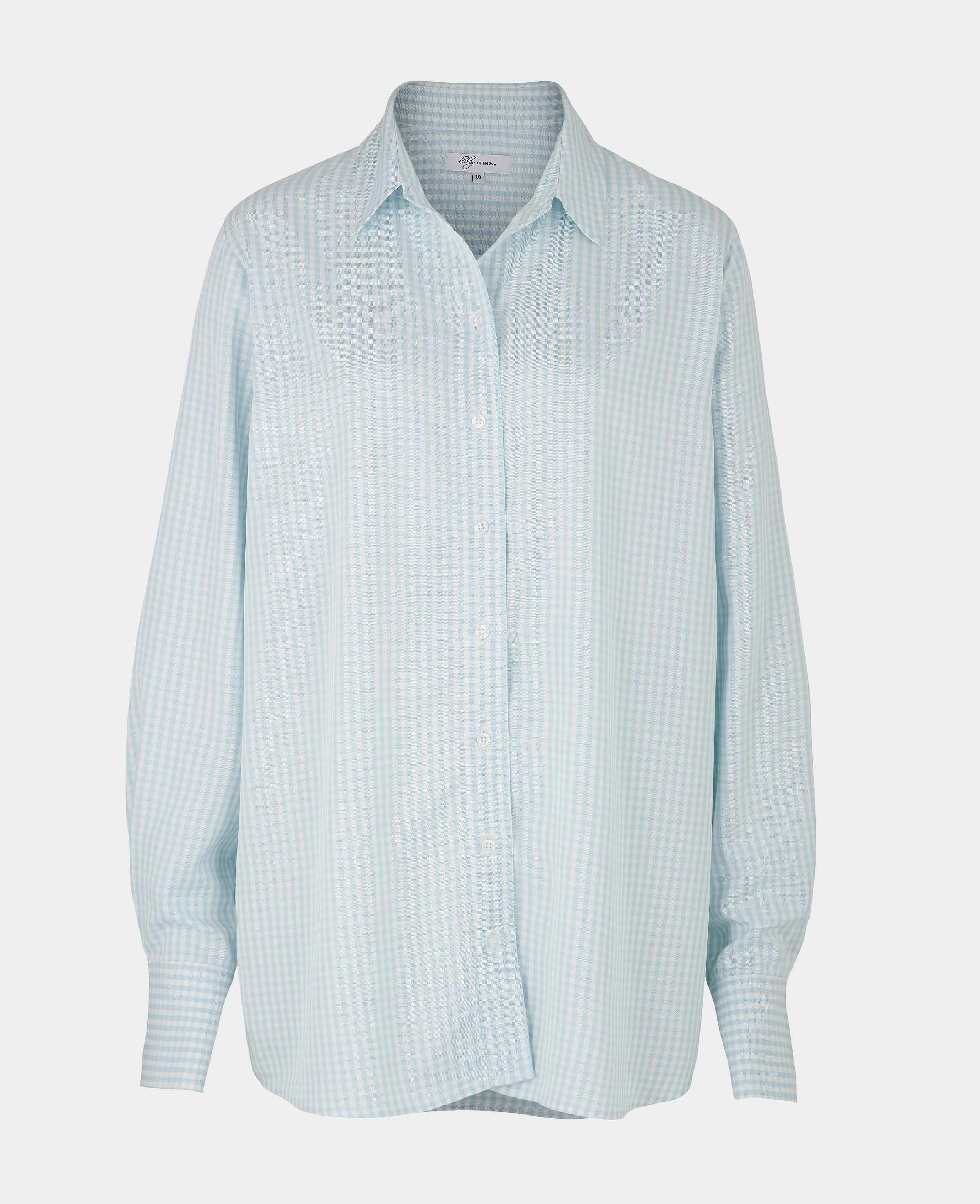 Blue Boyfriend Fit Gingham Check Women's Shirt