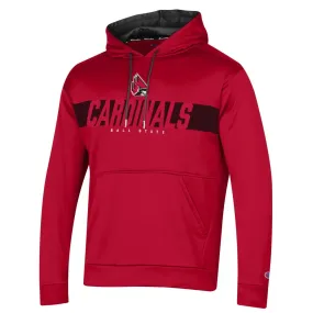 BSU Cardinals Men's Champion Stripe Poly Hoodie