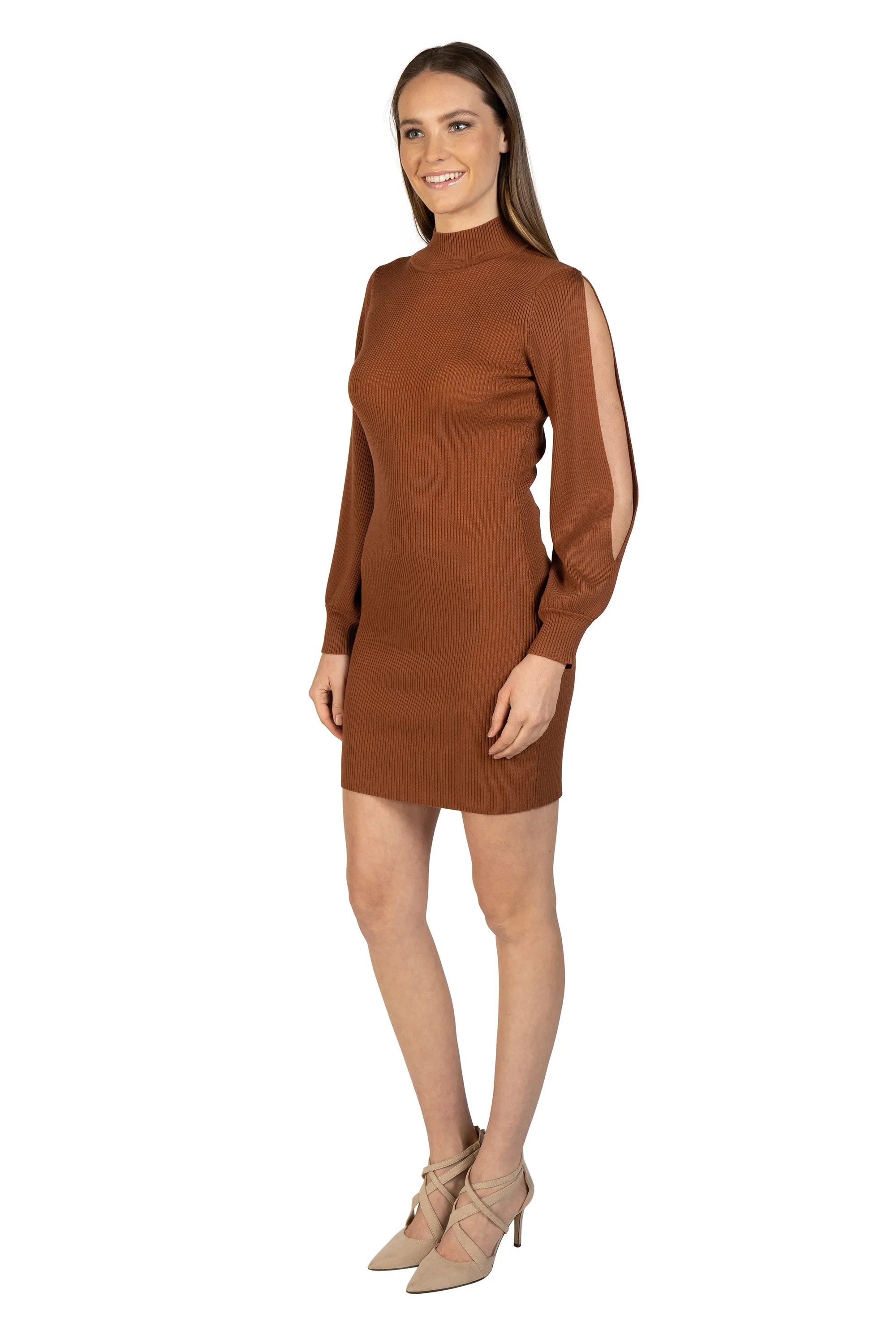 Bubble Sleeve Knit Dress