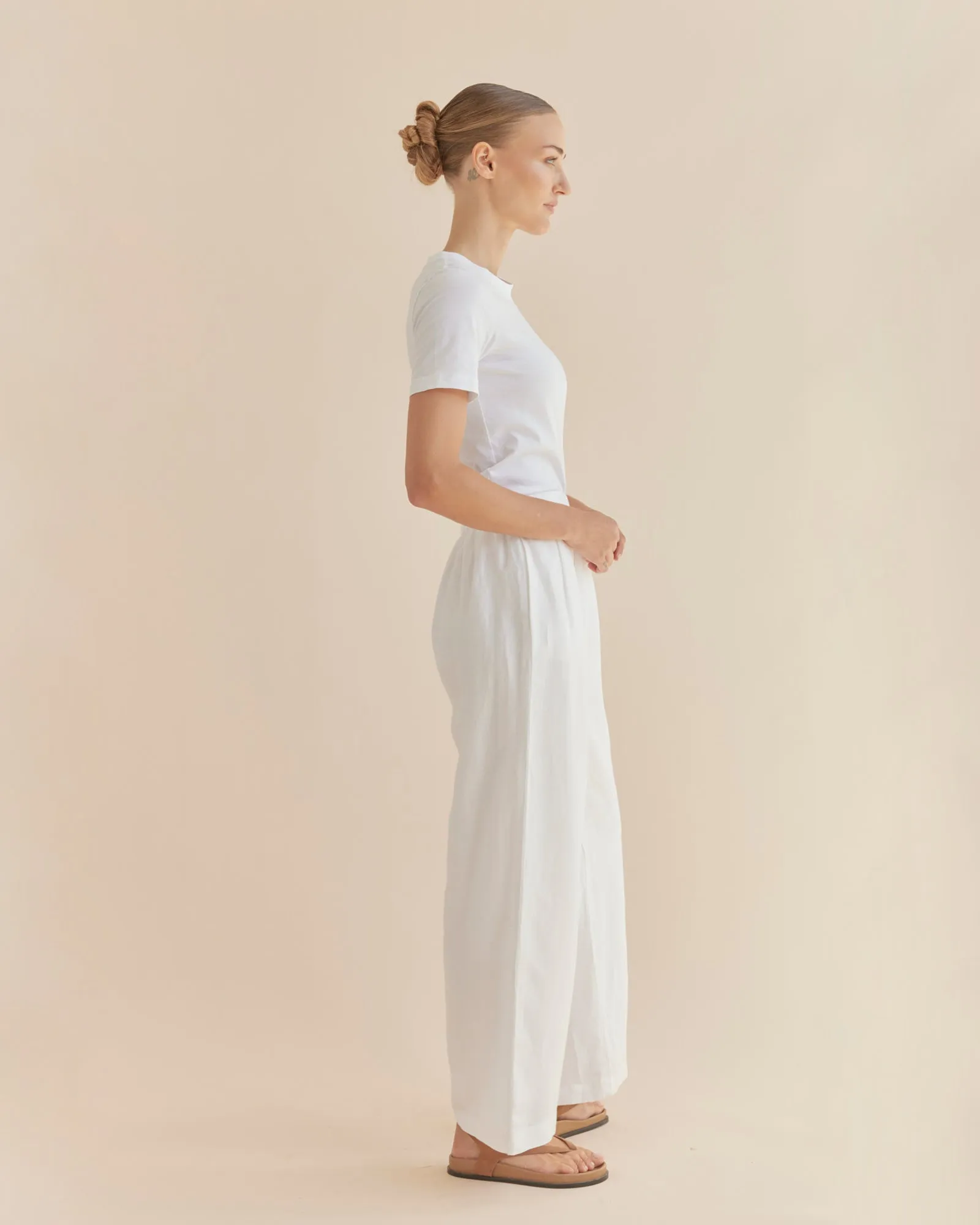 Cancun Linen Pant - White