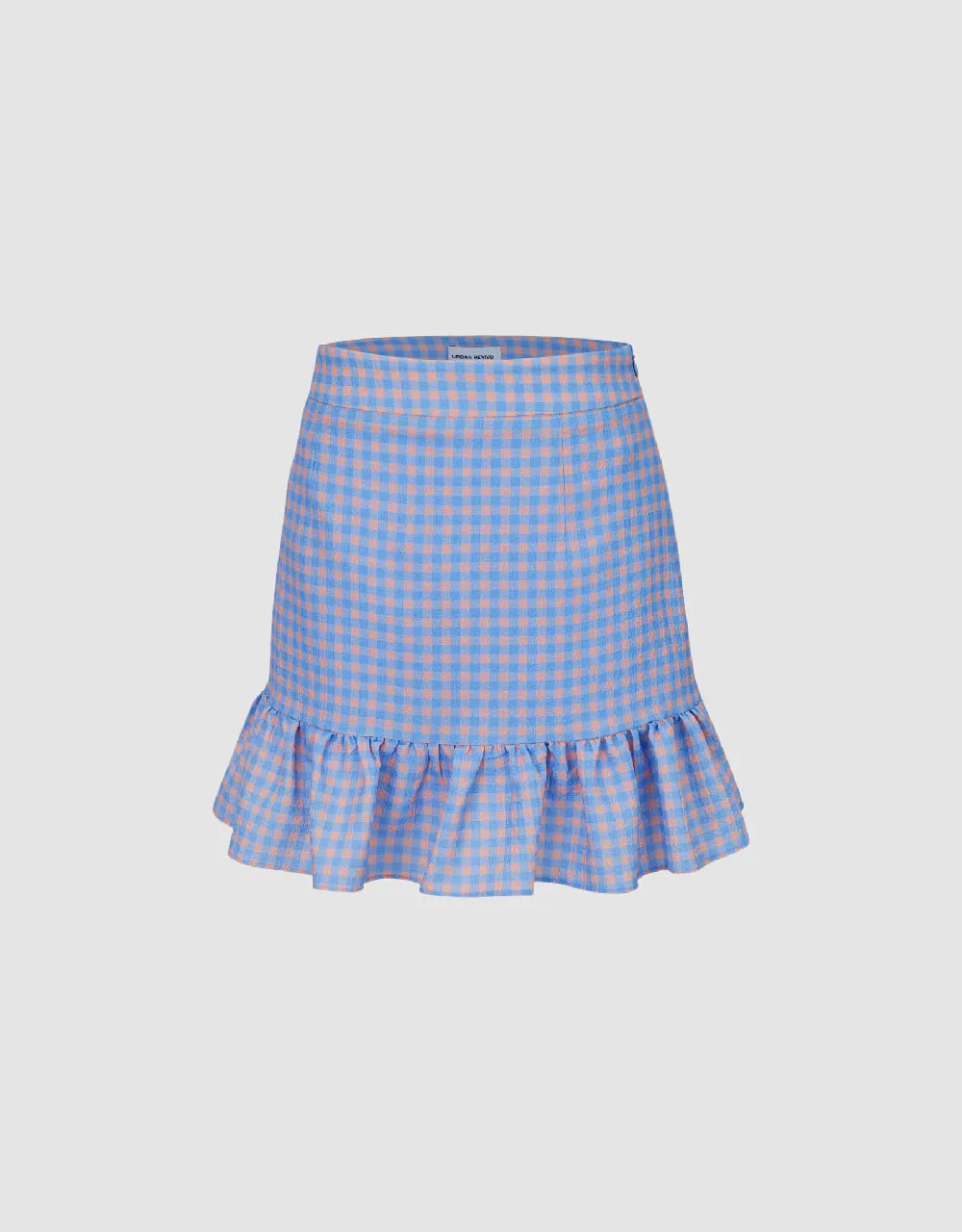 Checkered Mini A-Line Skirt