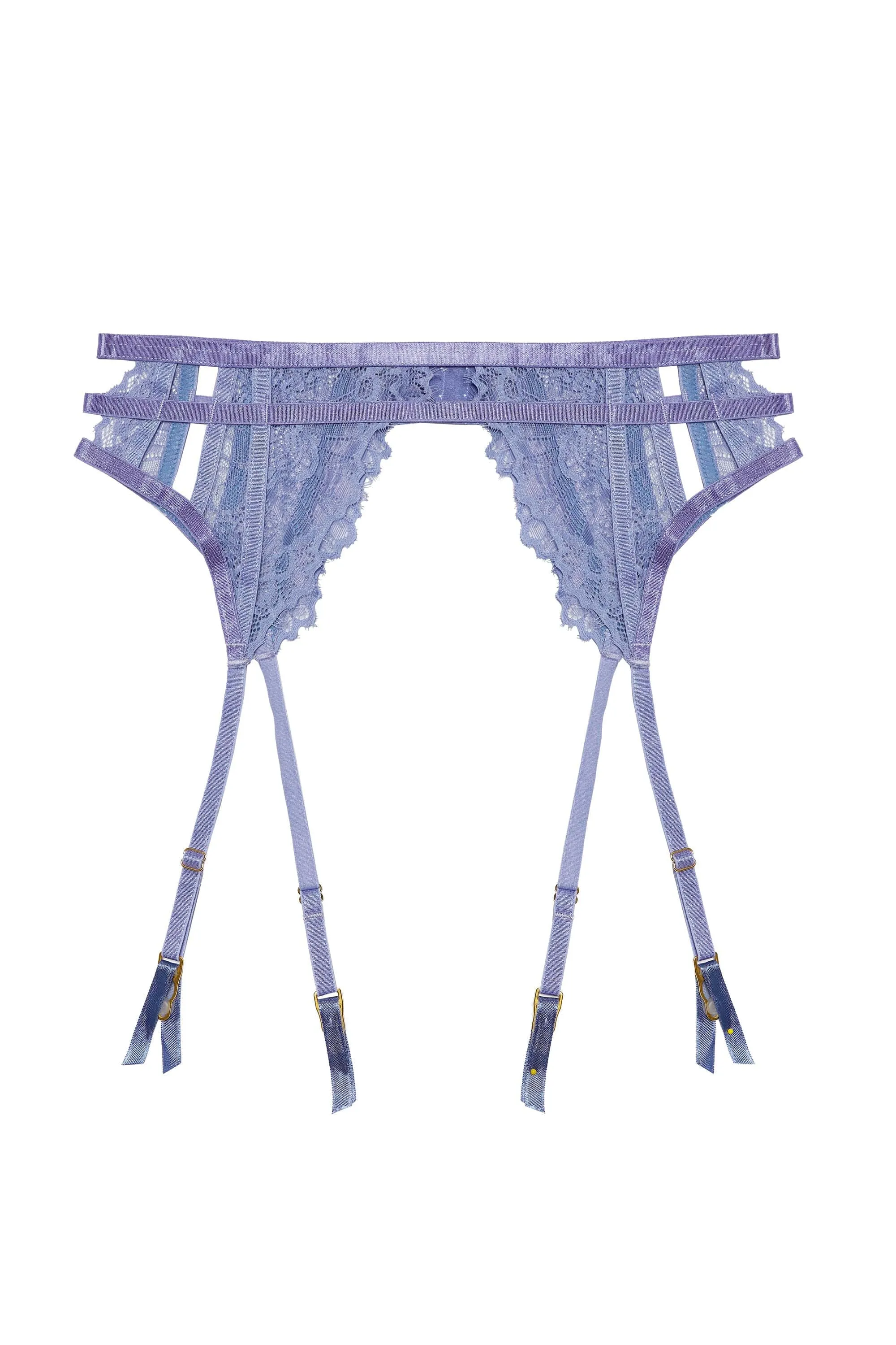 Claire Blue Caged Lace Suspender