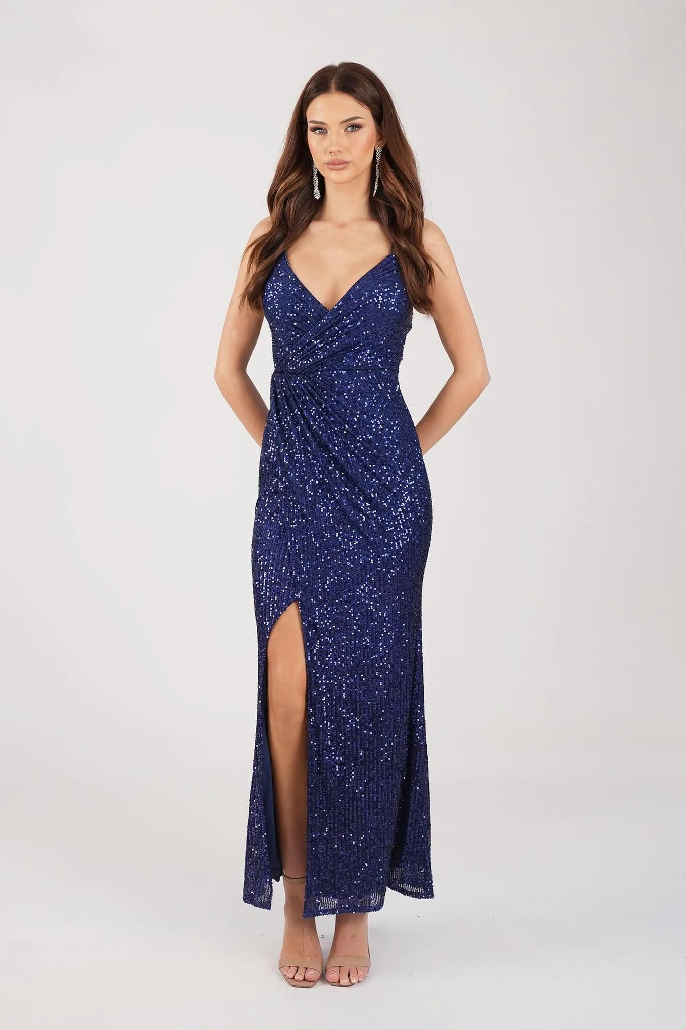 Clarice Sequin Maxi Dress - Navy