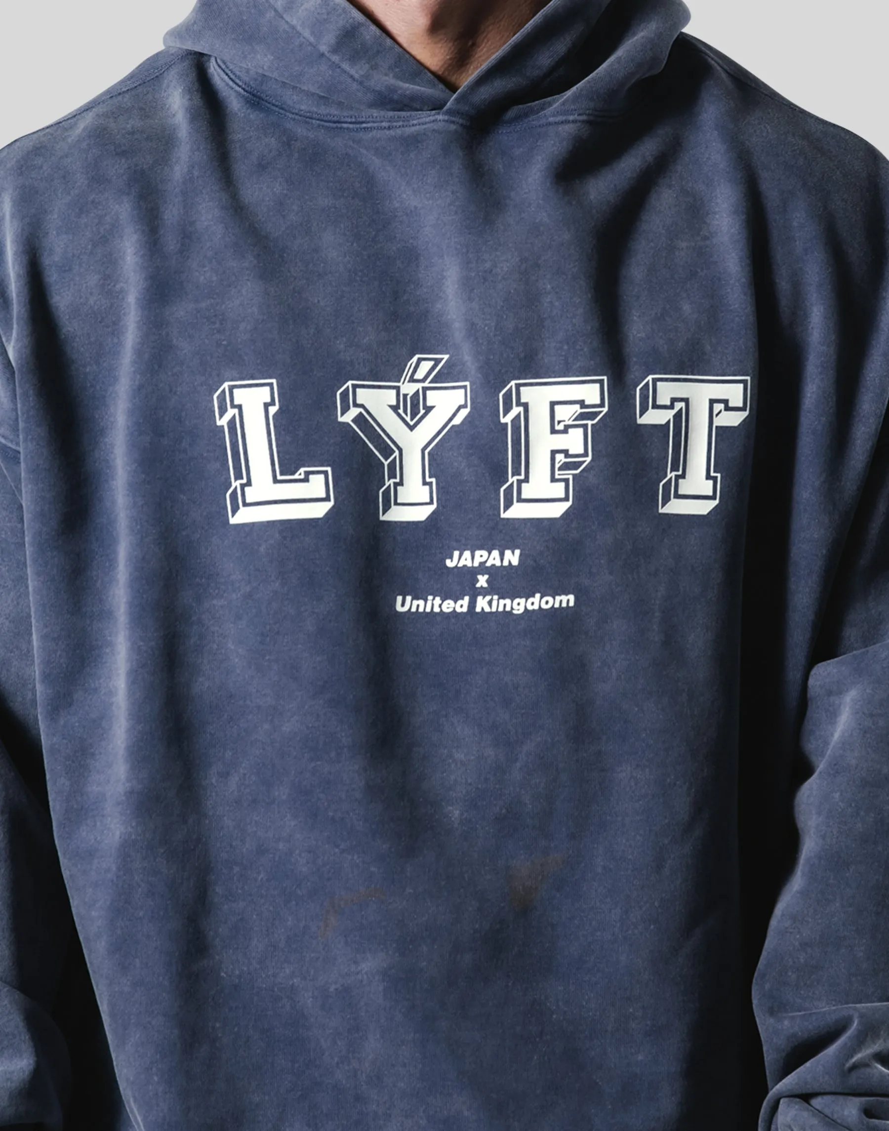 College Logo Vintage Sweat Hoodie - Navy