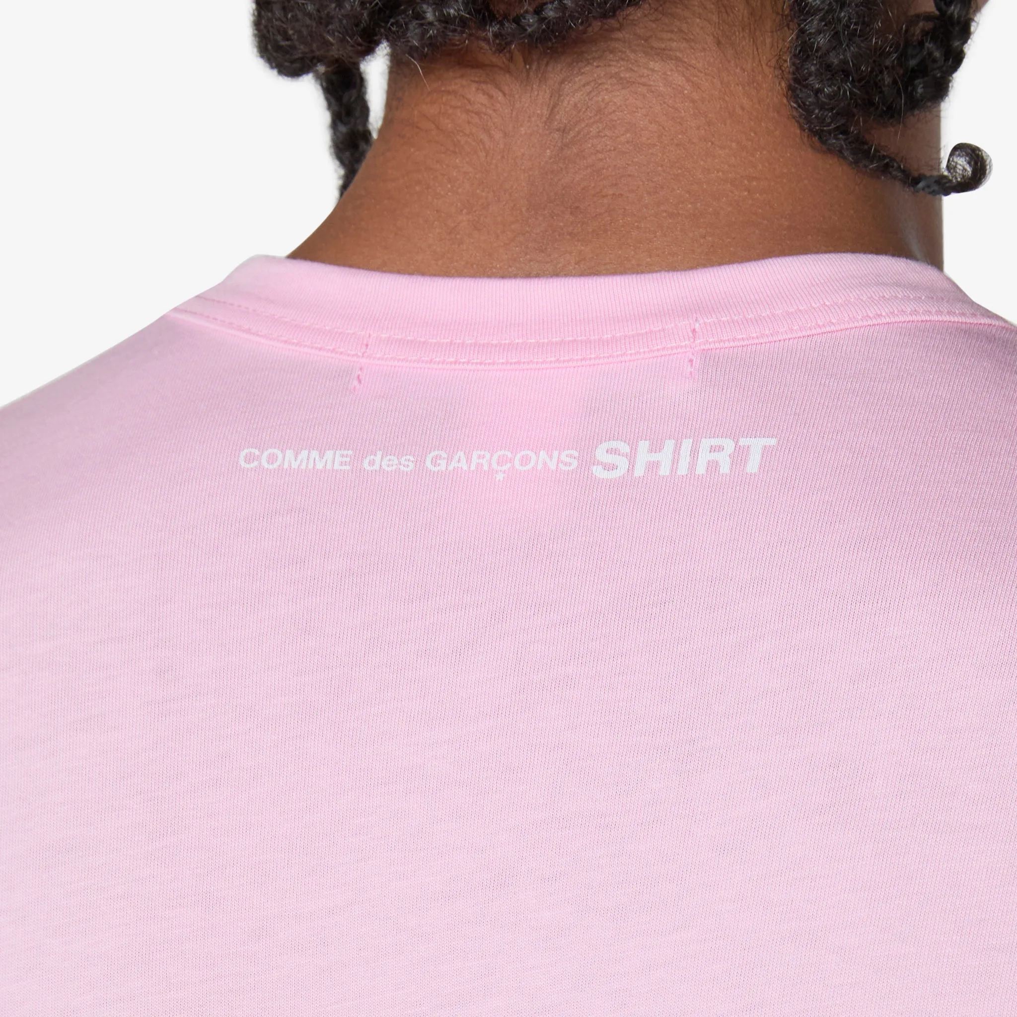 Cotton Jersey Neck Logo T-Shirt Pink