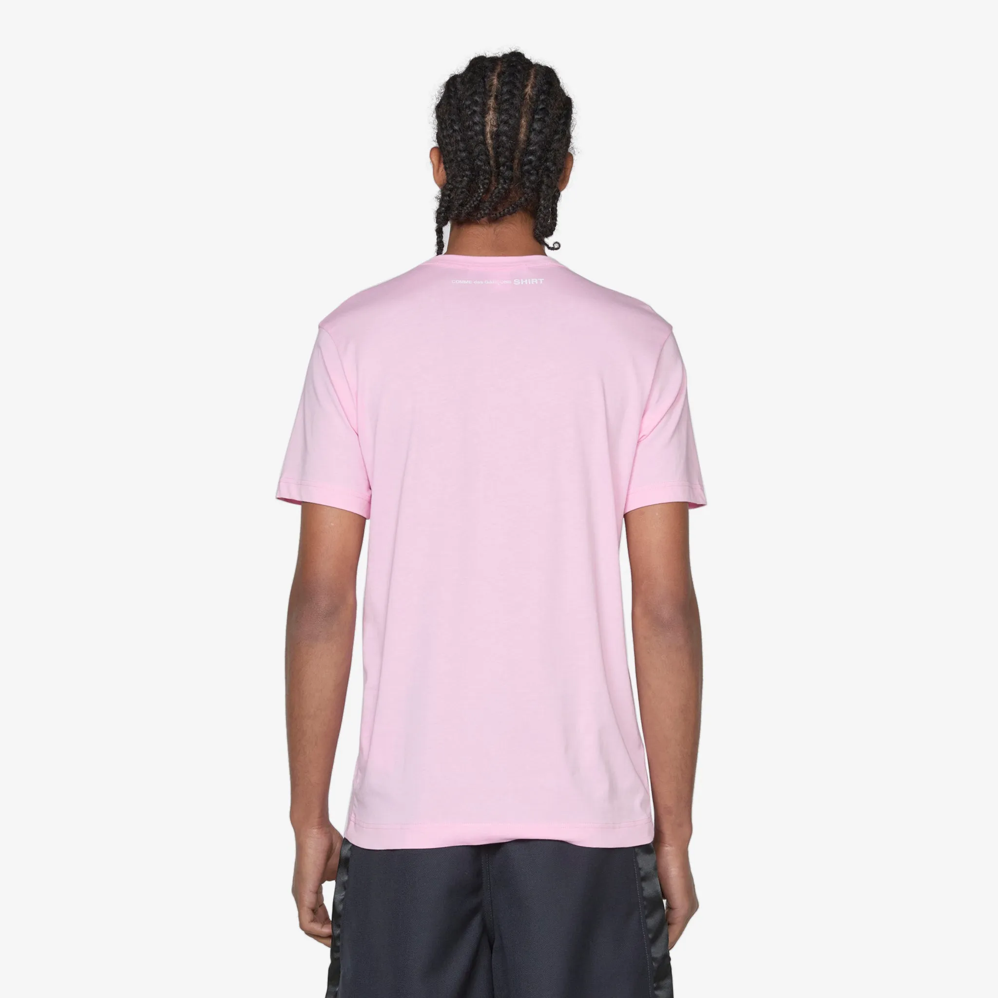 Cotton Jersey Neck Logo T-Shirt Pink