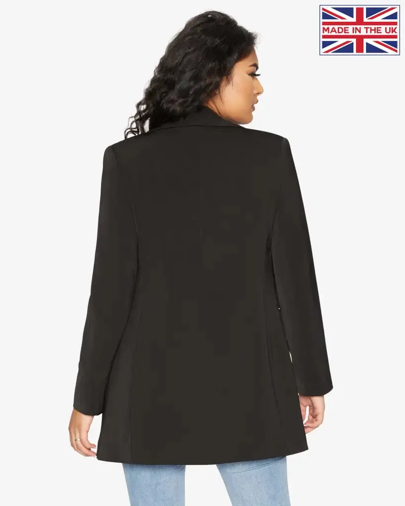 Curved Hem Longline Blazer