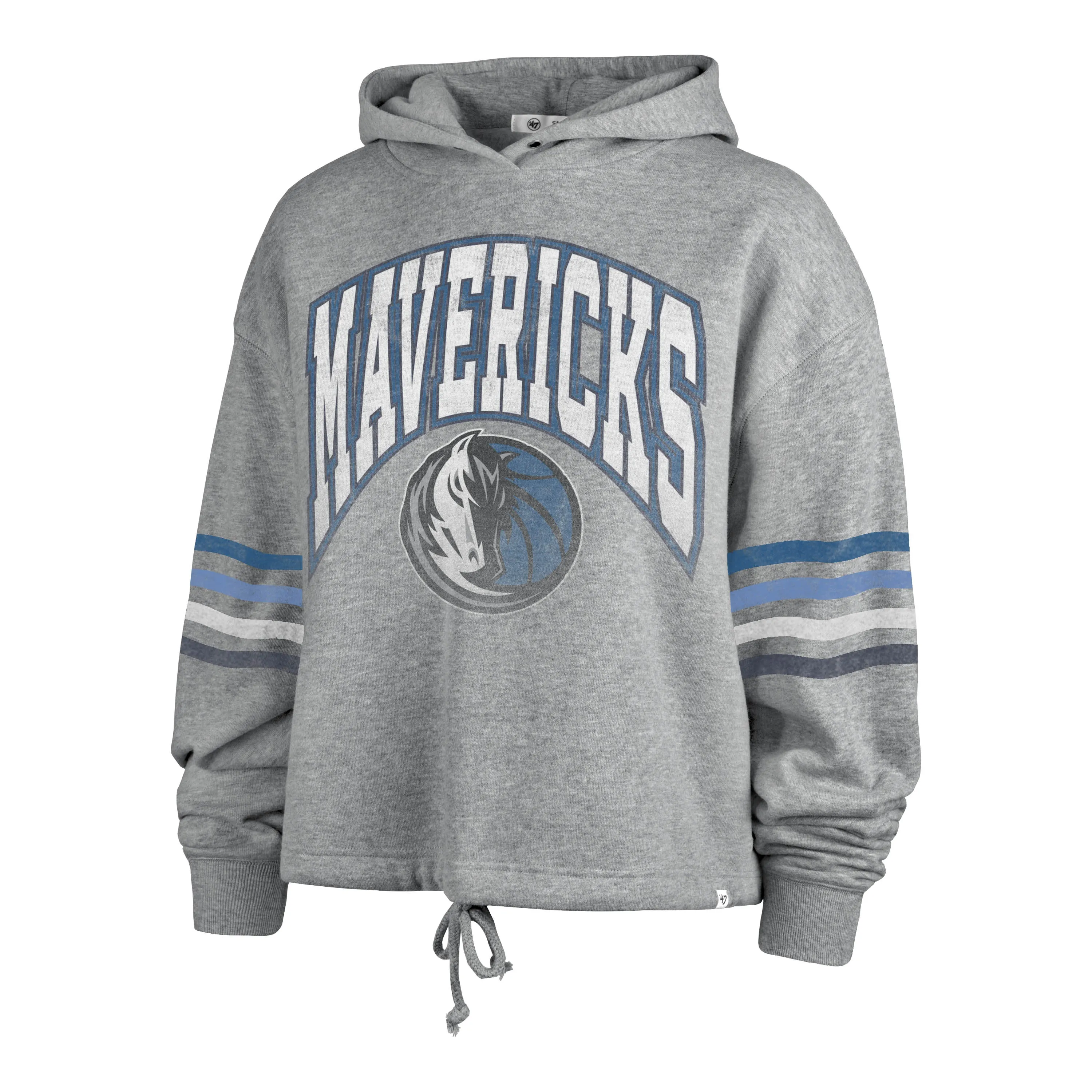 DALLAS MAVERICKS 47 BRAND WOMEN'S GREY HORSEHEAD HOODIE