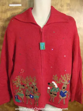 Dancing Reindeer Ugly Christmas Sweater