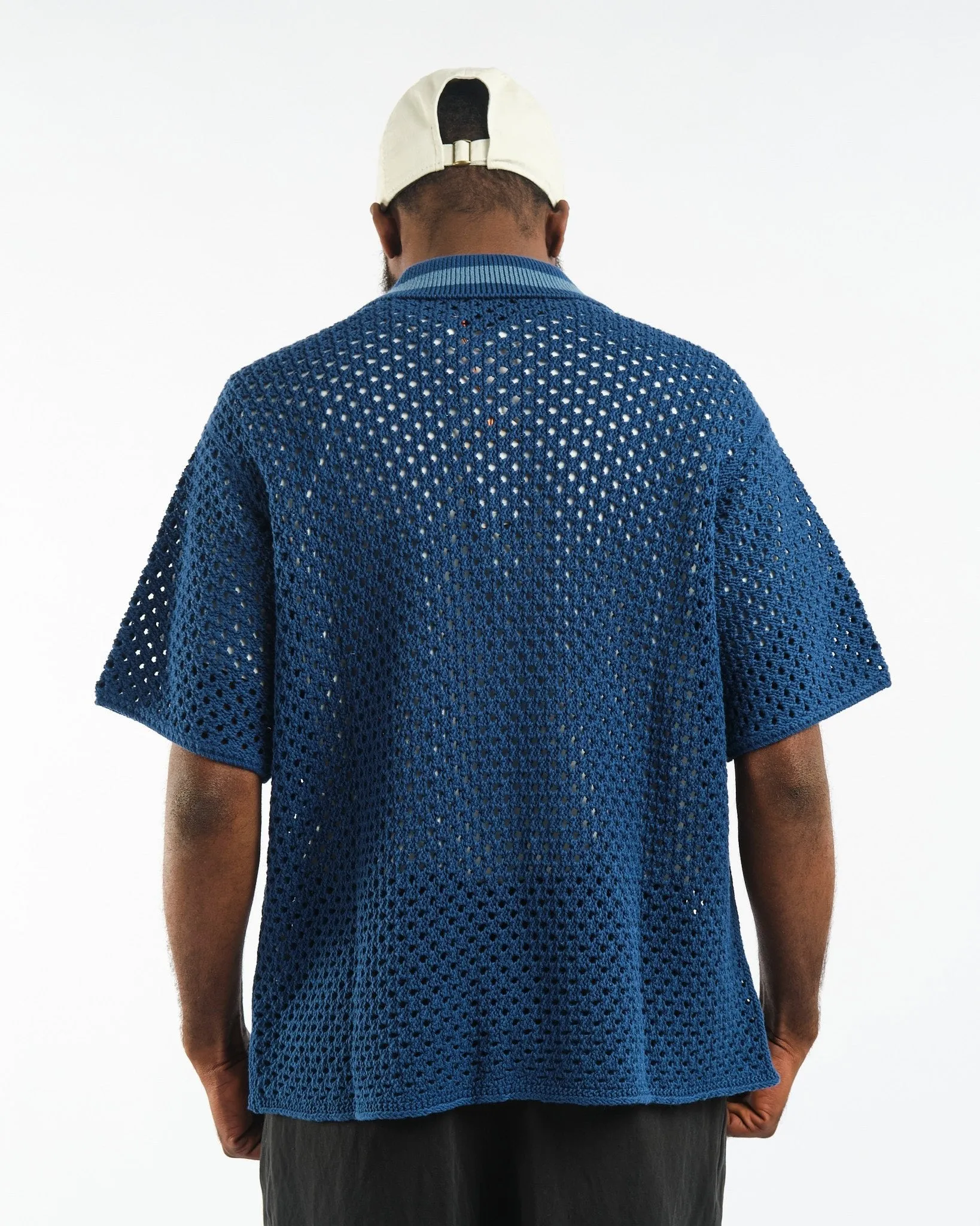 Fabbe Crochet Shirt Blue