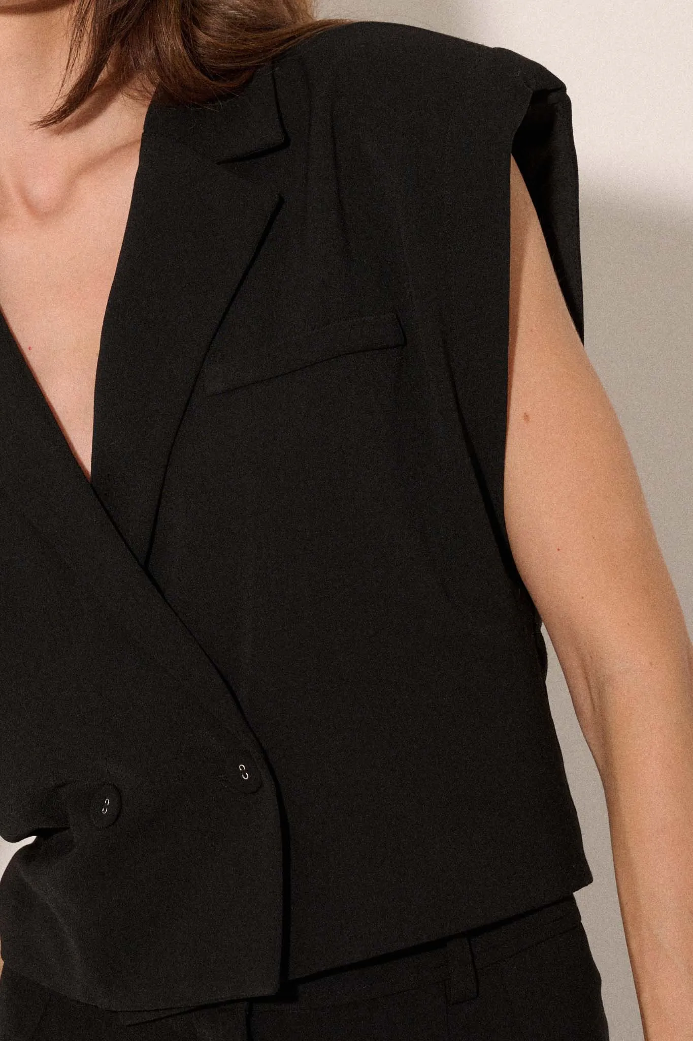 Future Proof Cropped Sleeveless Blazer