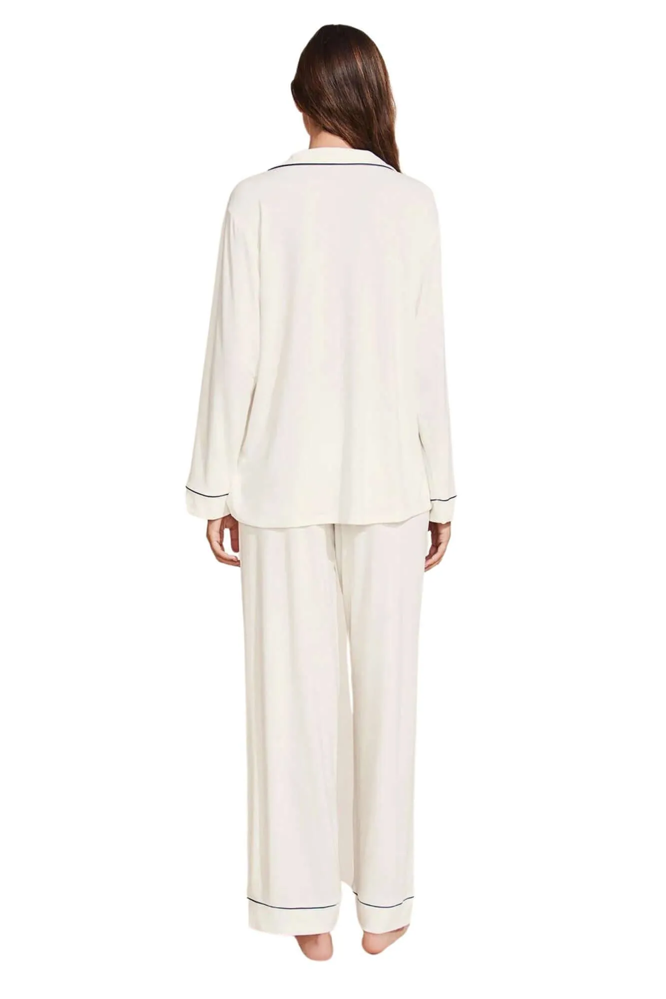 Gisele Long PJ Set in Pure Ivory