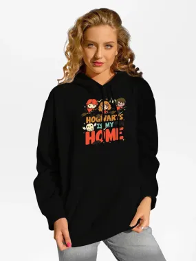 Harry and the Gang Womens Black Hoodie (No Cod Allowed On This Product)- Prepaid Orders Only