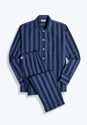 Henry Pajama Set in Blue Cabana Stripe