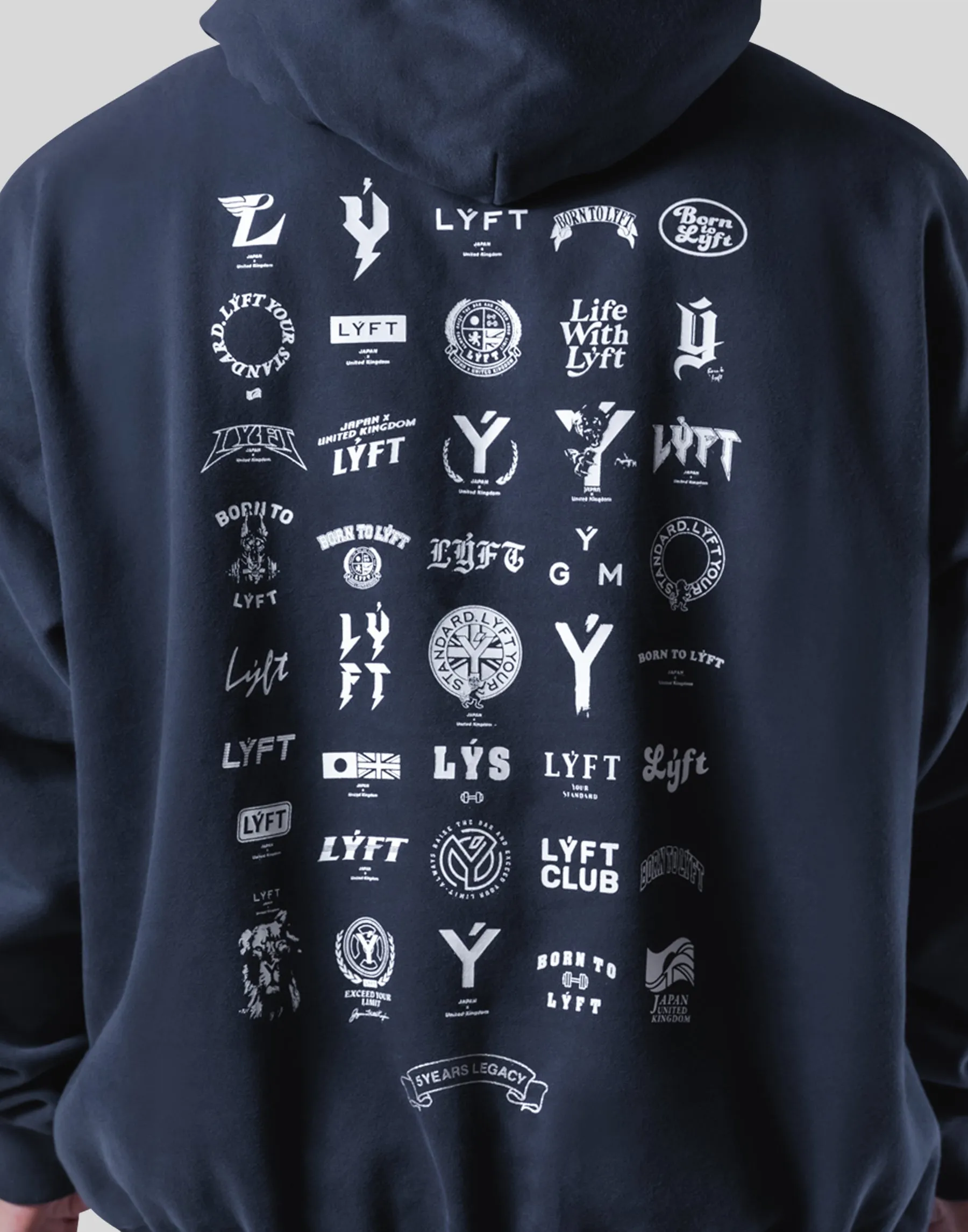 Heritage Logo Oversize Sweat Hoodie - Navy