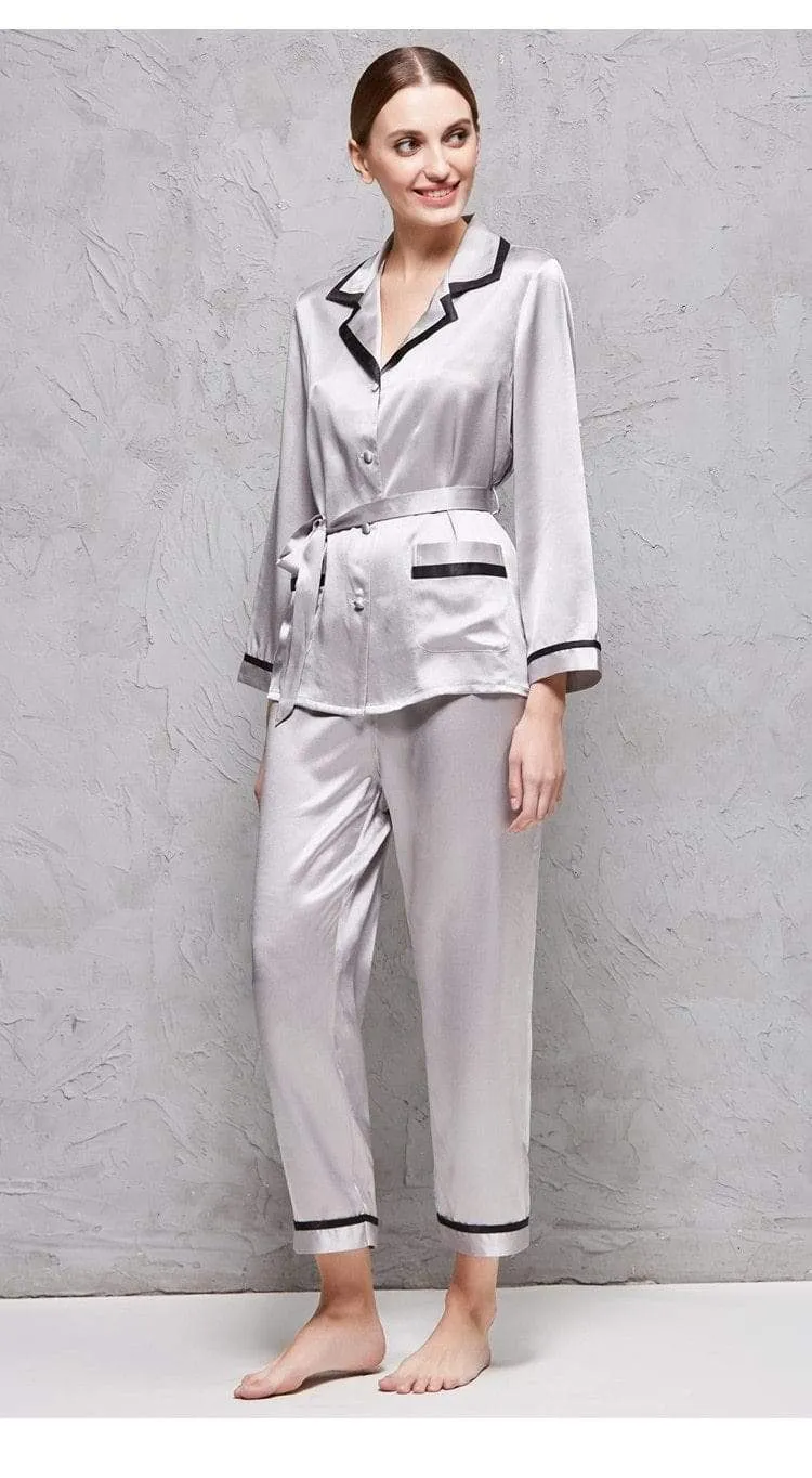 High-end  100% Mulberry Silk Pajama Suit