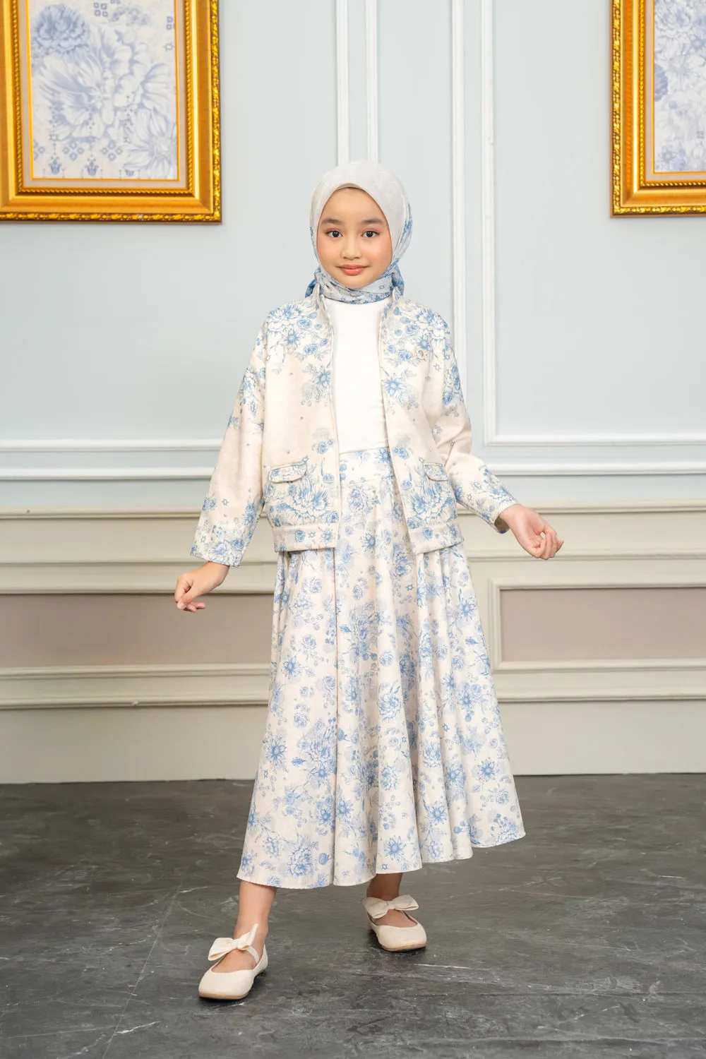 Kananta Blazer & Skirt Set Kids Celestial Pearl