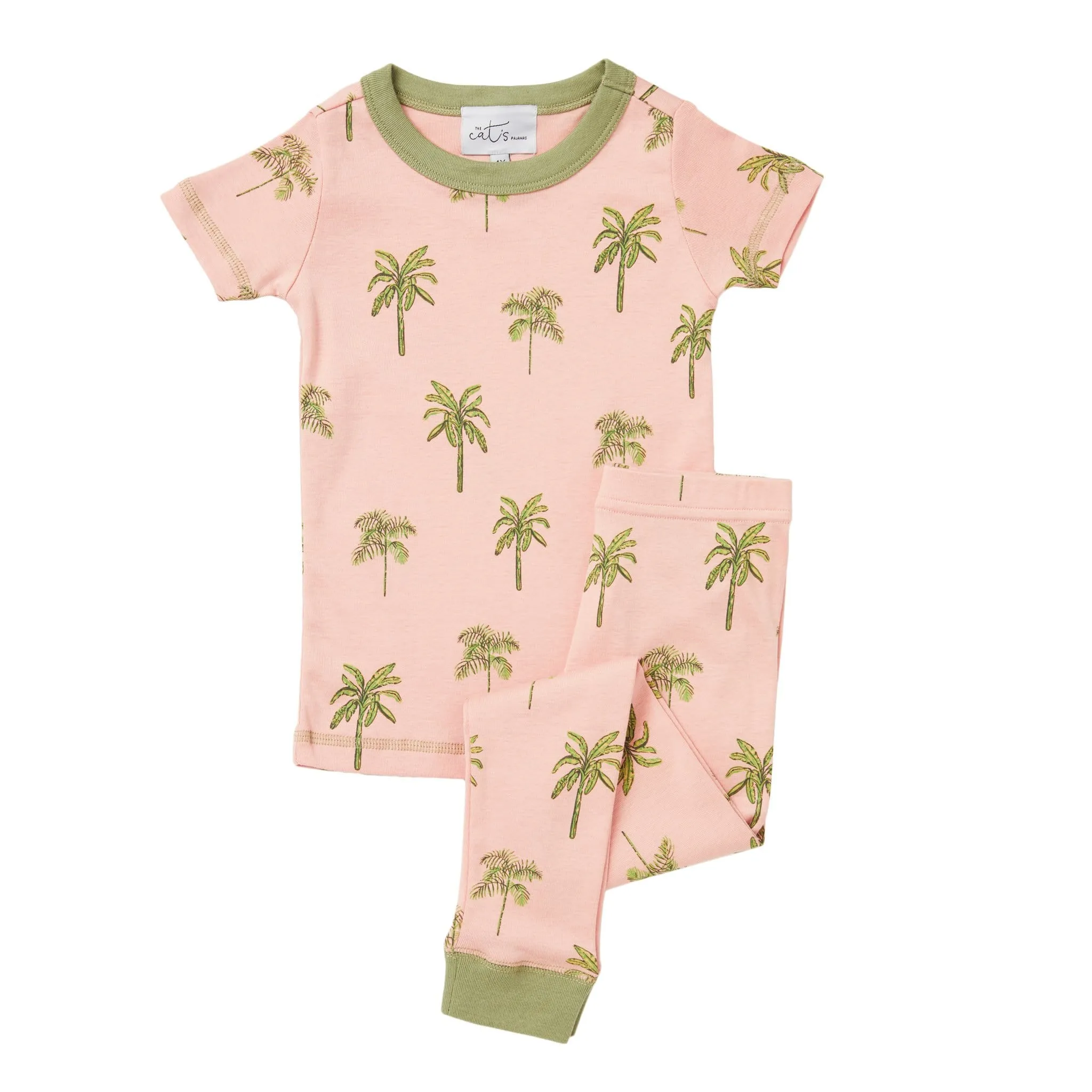 Kids Tahiti Palm Pima Knit Long-Sleeved Pajama