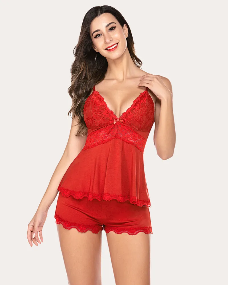 Lace Nightwear Pajamas Lounge Sets