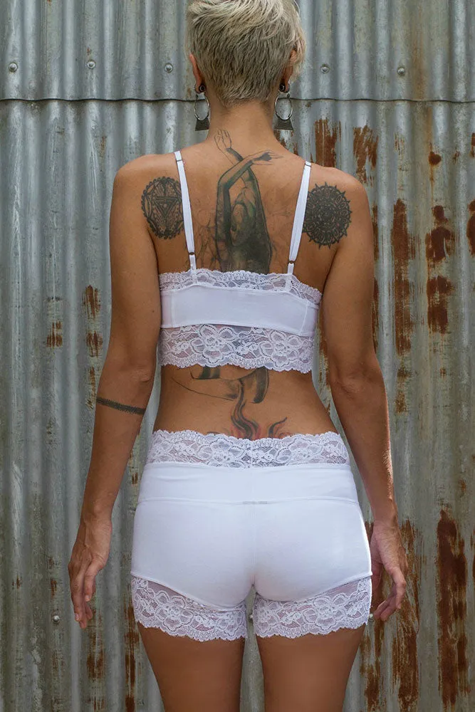 Lace Shorts - White