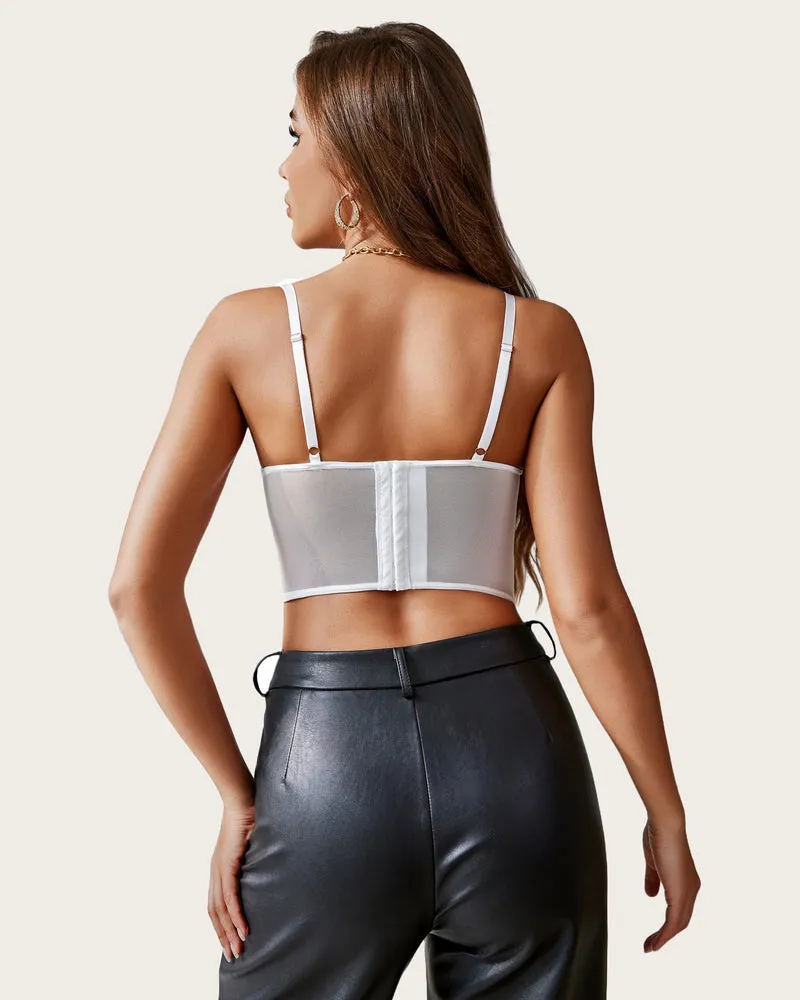 Lace Underwired Racerback Crop Top